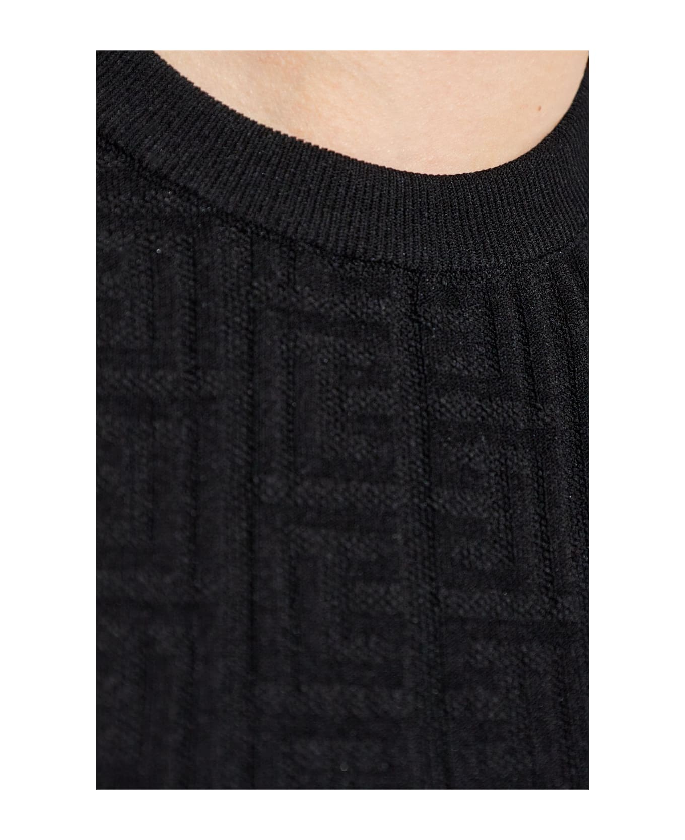 Balmain Top With A Round Neckline - Pa Noir