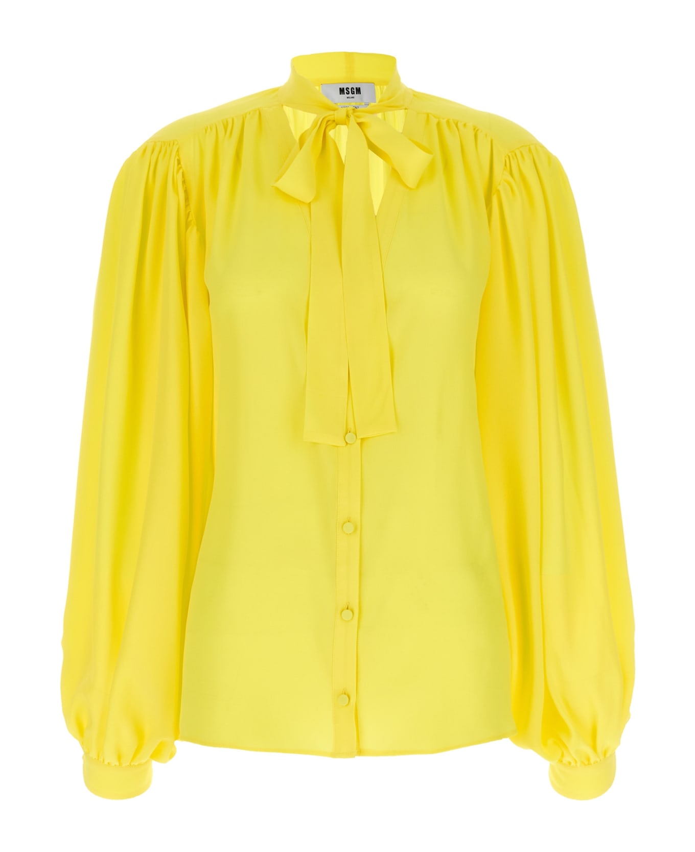 MSGM Bow Shirt - Yellow