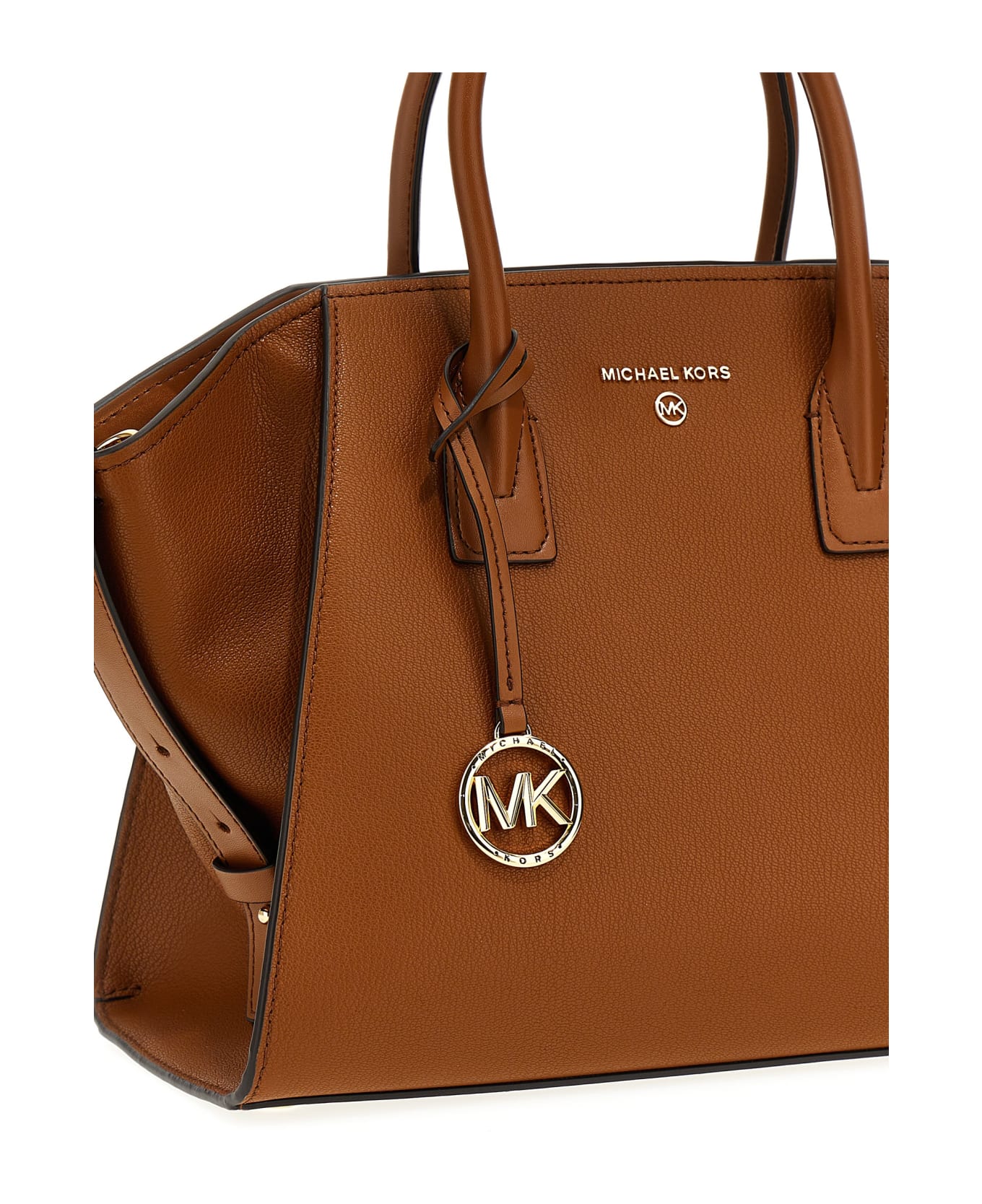 MICHAEL Michael Kors Avril Leather Handbag - brown