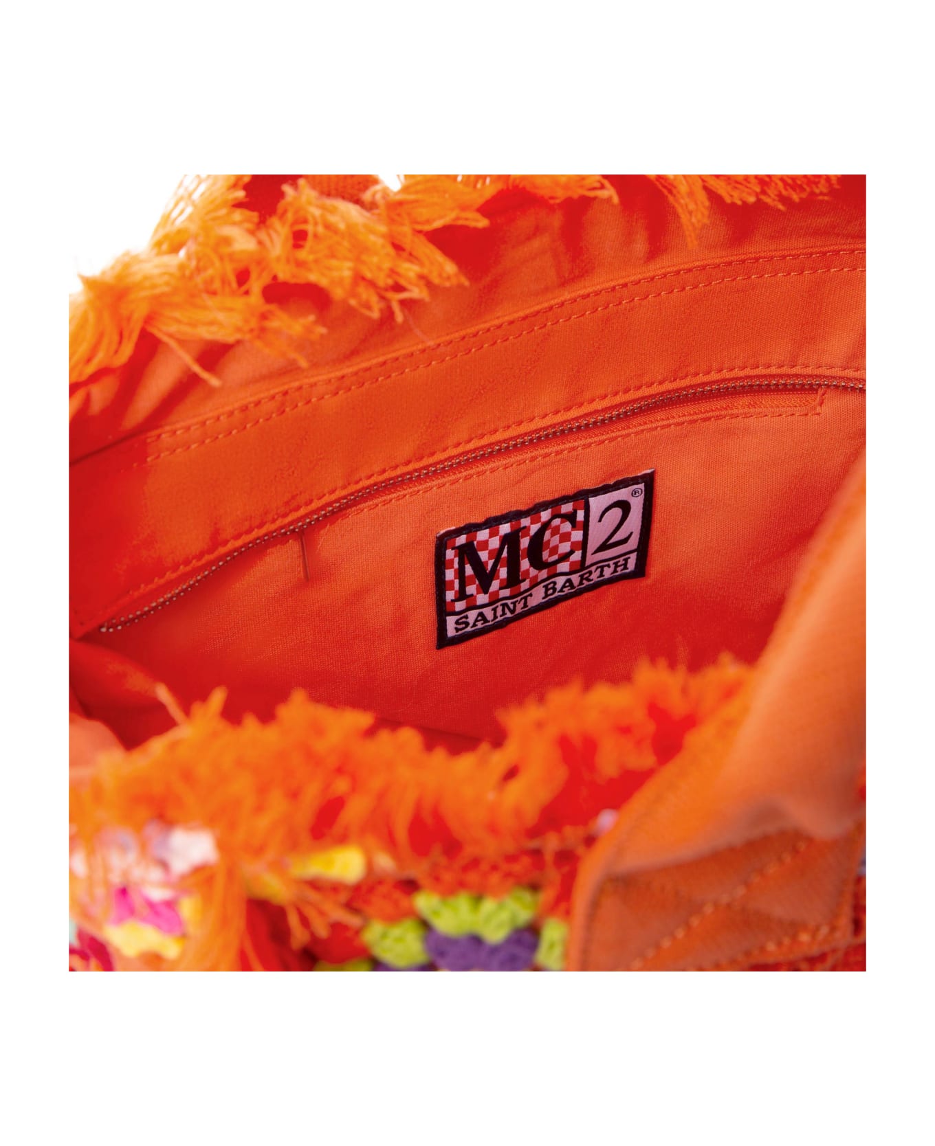 MC2 Saint Barth Vanity Crochet Shoulder Bag With Pattern - ORANGE トートバッグ