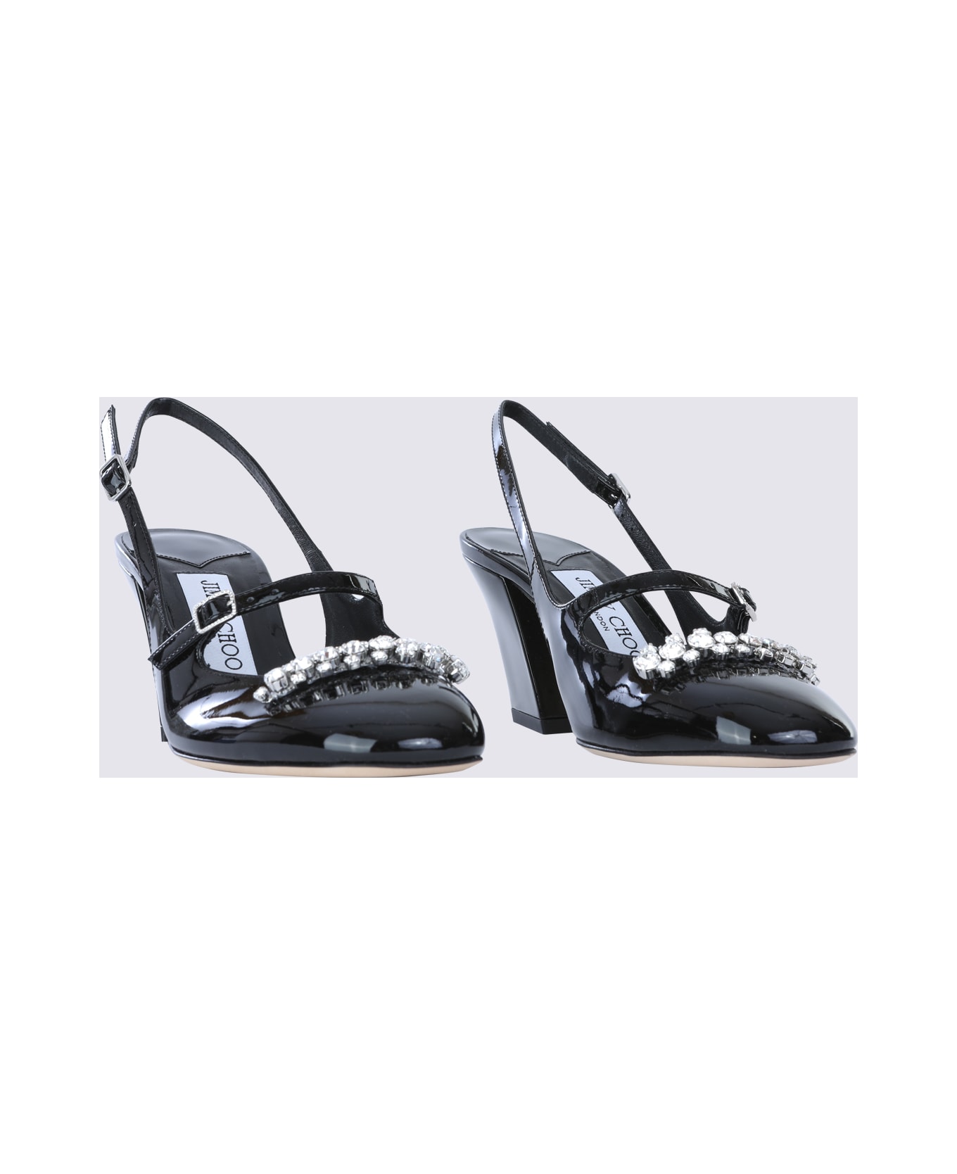 Jimmy Choo Black Leather Belinda Pumps - Black