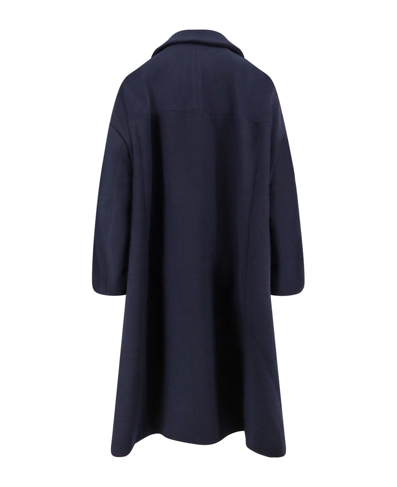 Comme des Garçons Play Crepe Oversize Coat - Blue