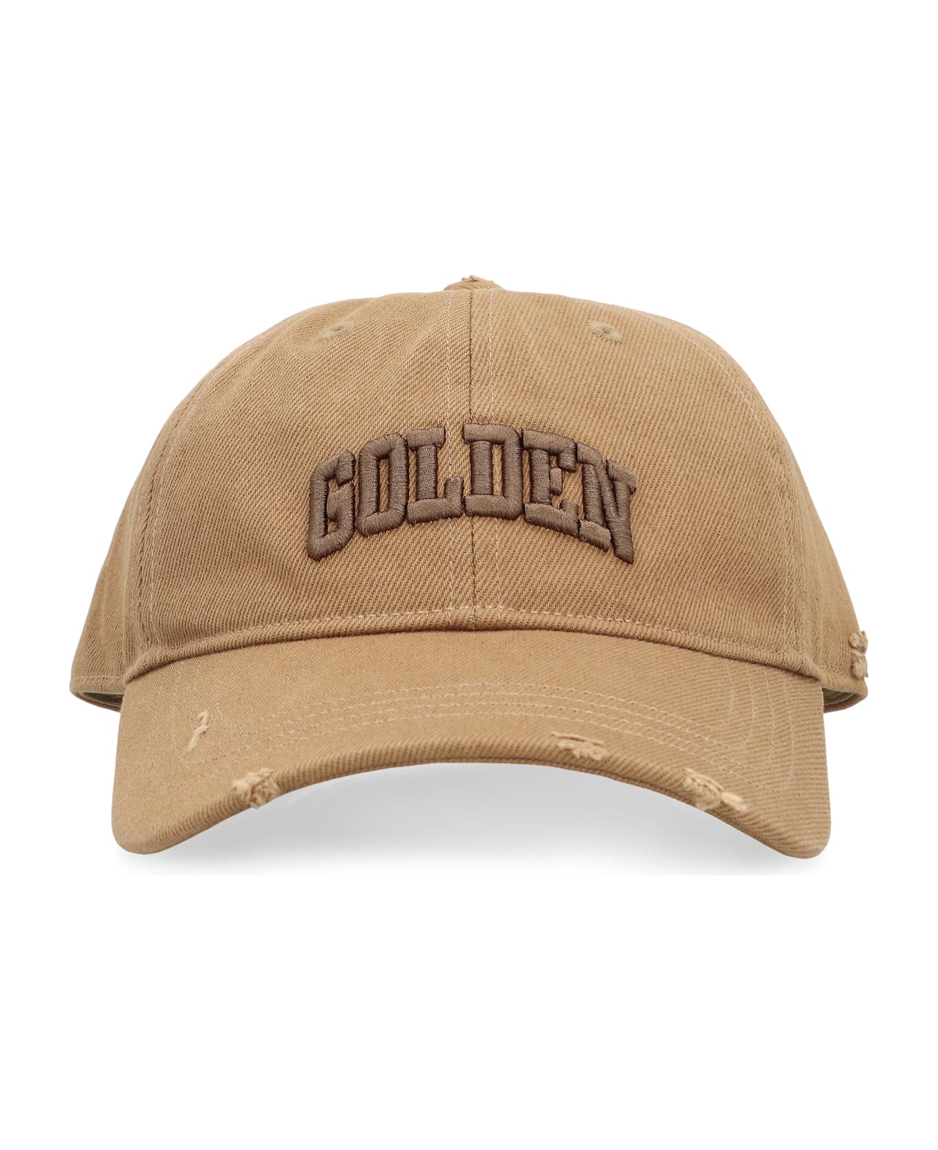 Golden Goose Baseball Cap With Logo - Camel