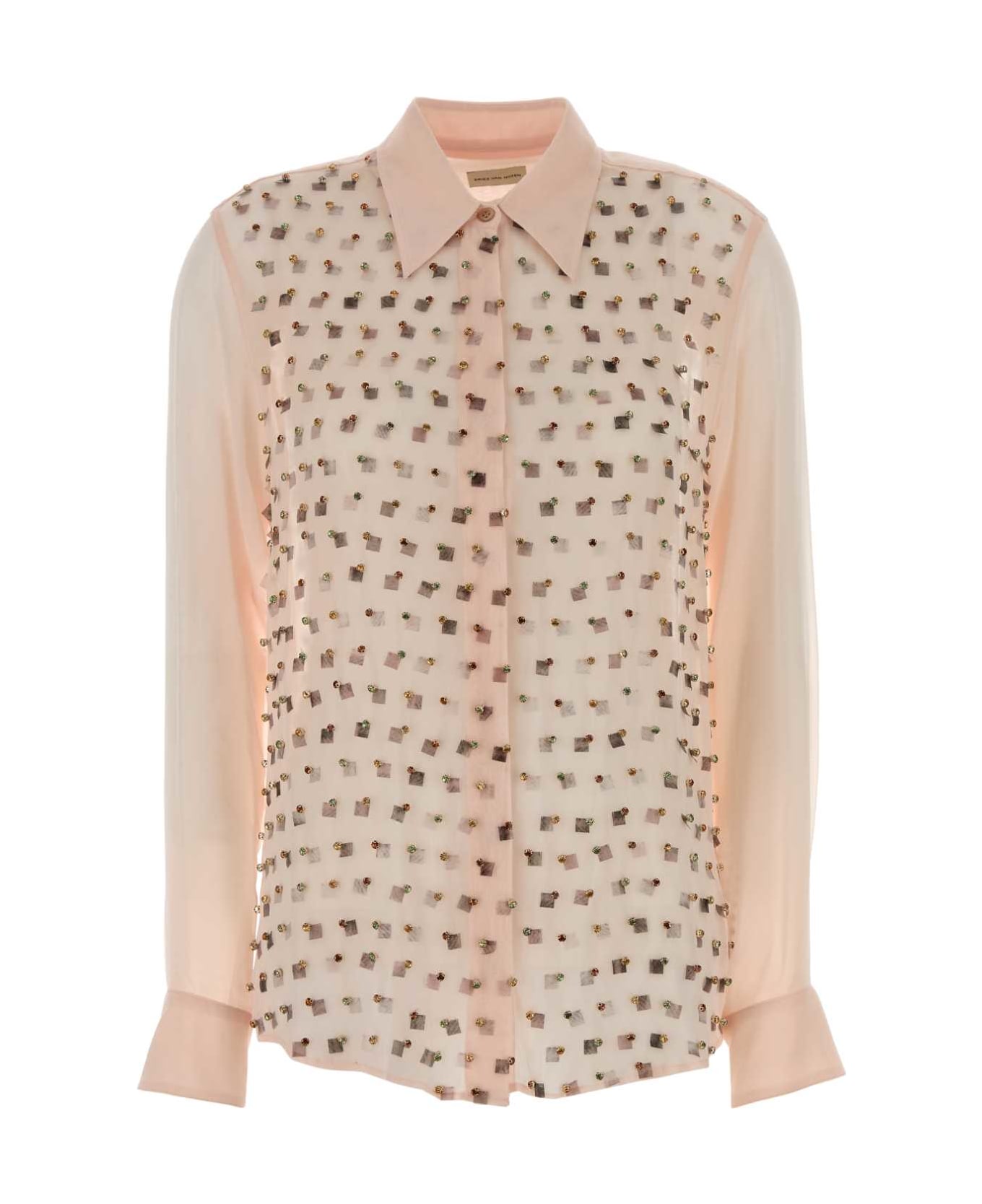 Dries Van Noten Pastel Pink Viscose Chowy Shirt - BLUSH