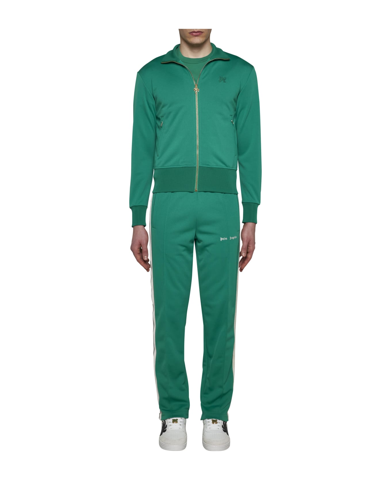 Palm Angels Classic Logo Track Pants - Green off white