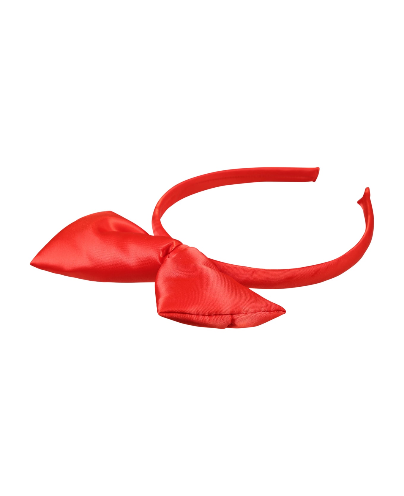 Mini Rodini Red Headband For Girl With Bow - Red アクセサリー＆ギフト