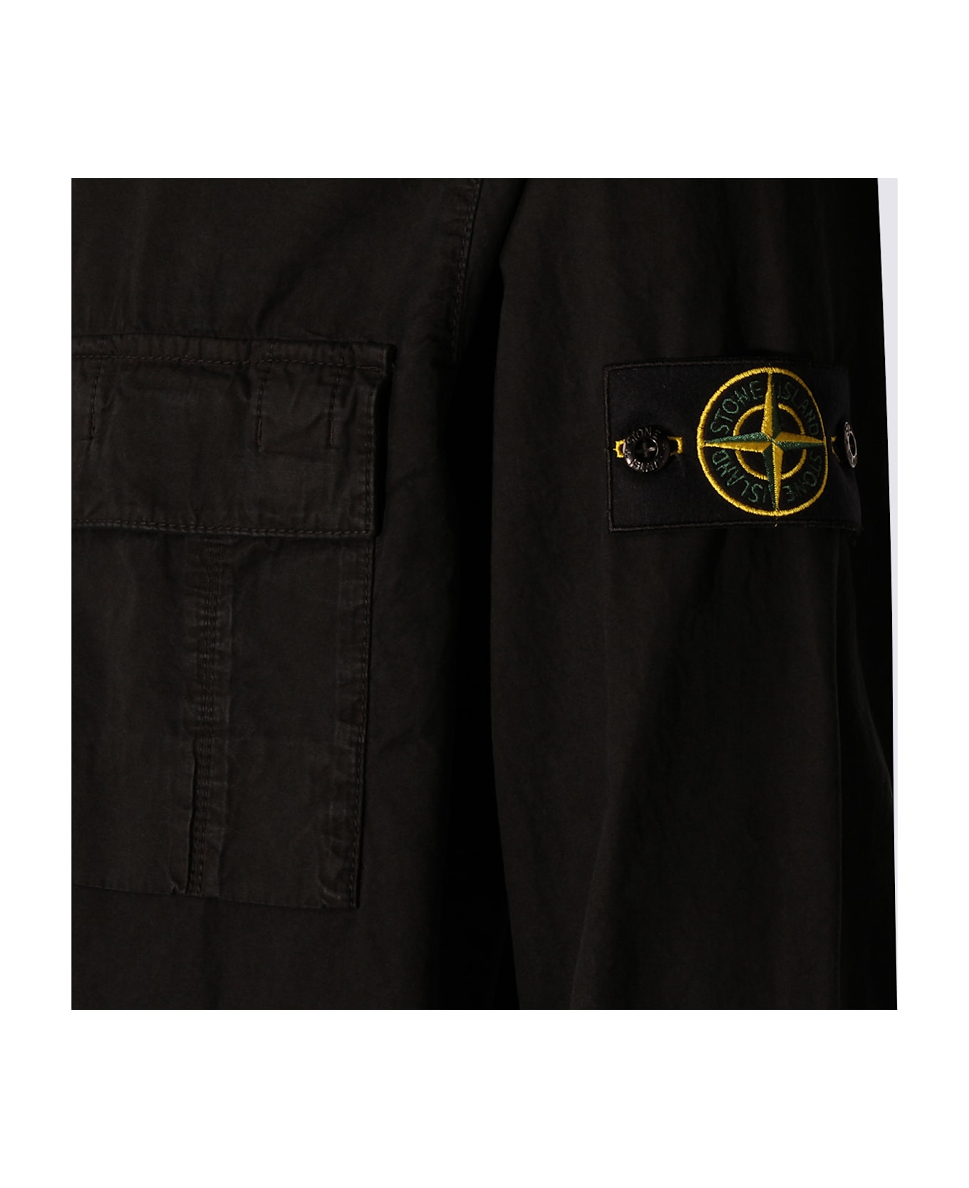 Stone Island Black Cotton Shirt - Black