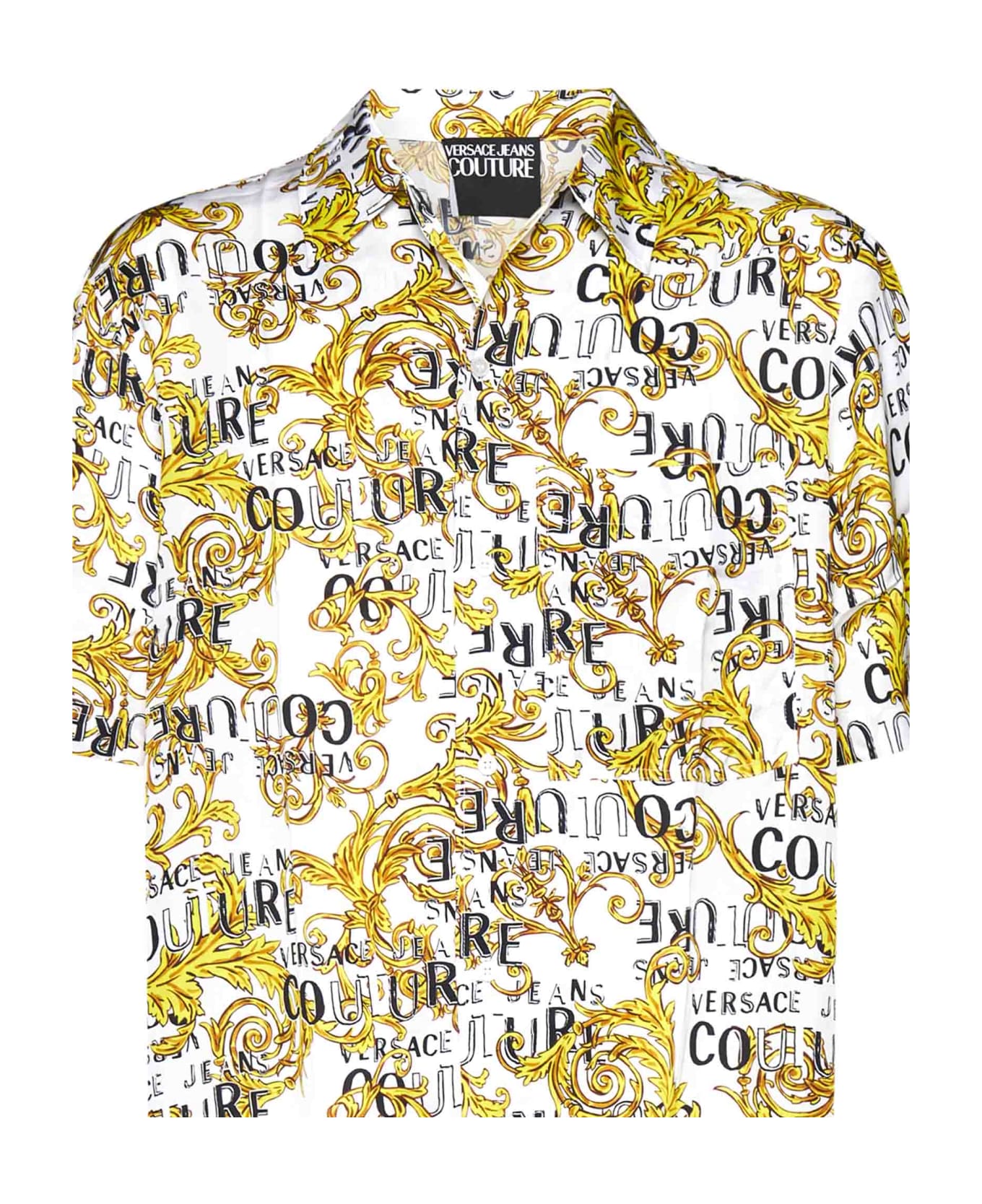 Versace Jeans Couture Baroque Logo Shirt - White gold
