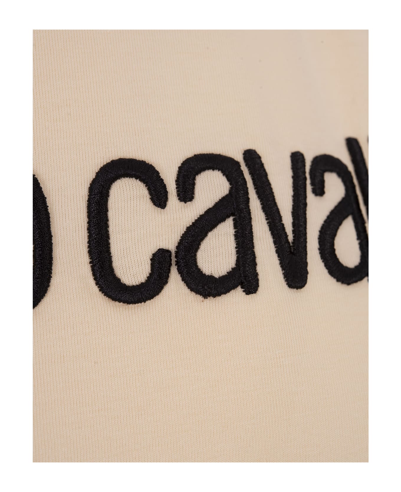 Roberto Cavalli Ivory T-shirt With Logo - White Tシャツ