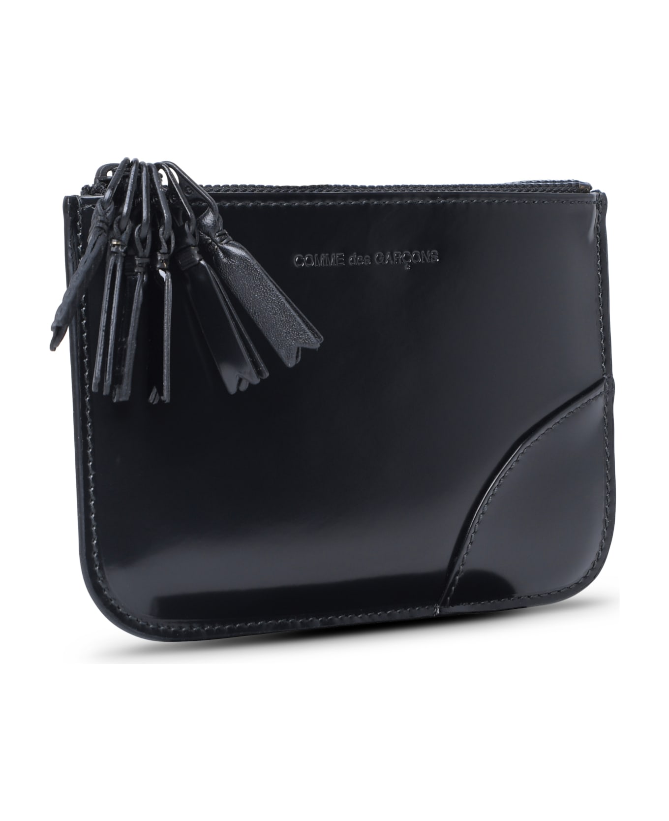 Comme des Garçons Wallet 'medley' Black Leather Card Holder - Black 財布