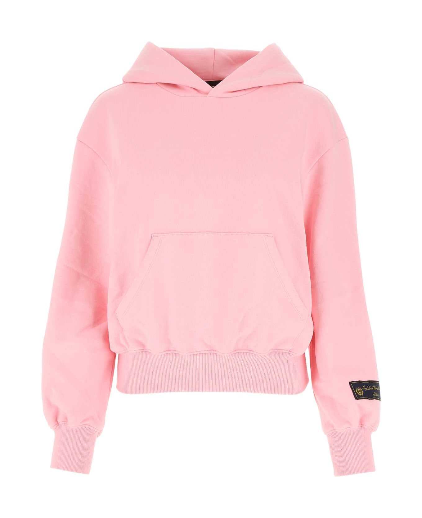 WE11 DONE Pink Cotton Sweatshirt - PK フリース