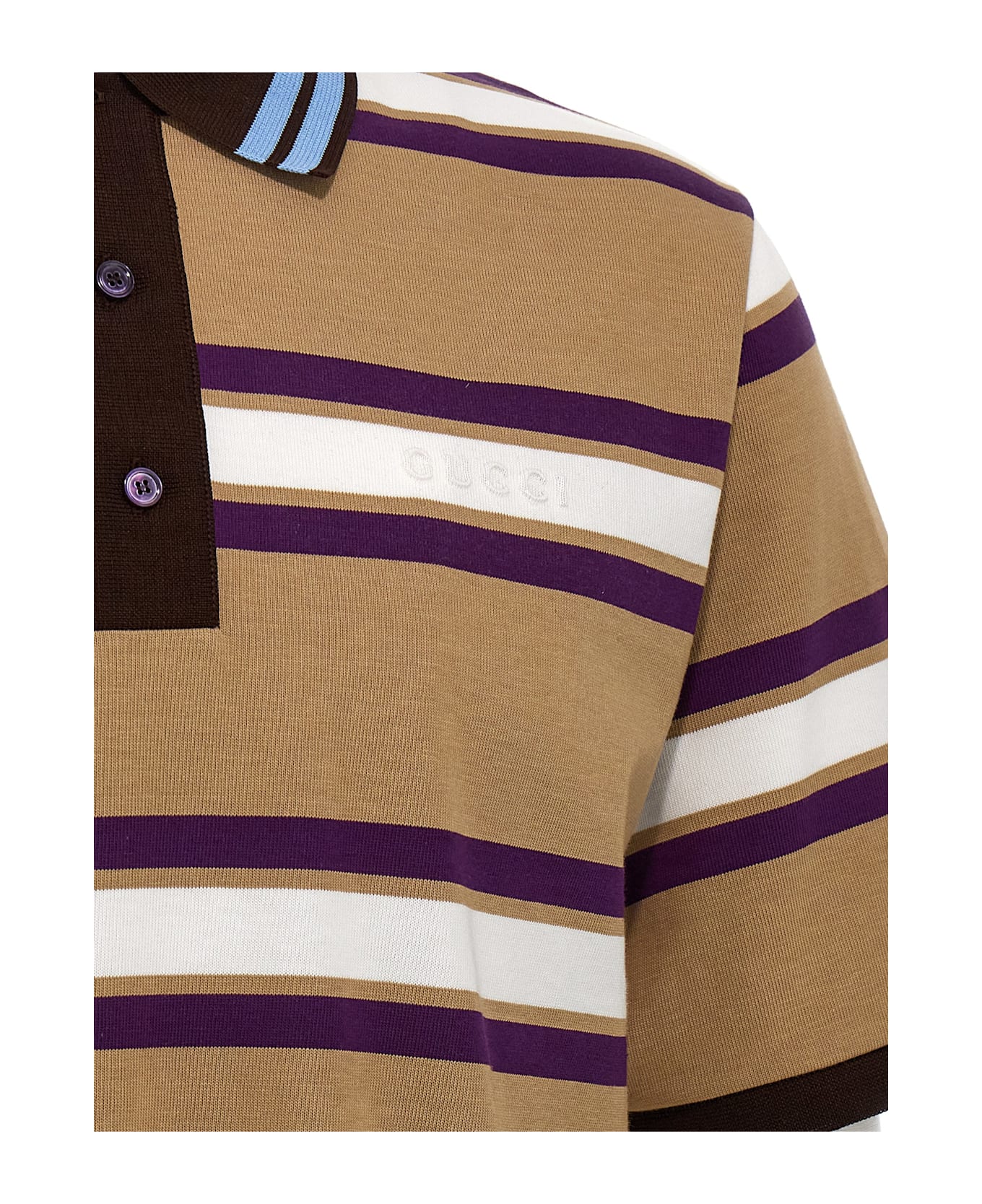 Gucci Embossed Logo Polo Shirt - Multicolor