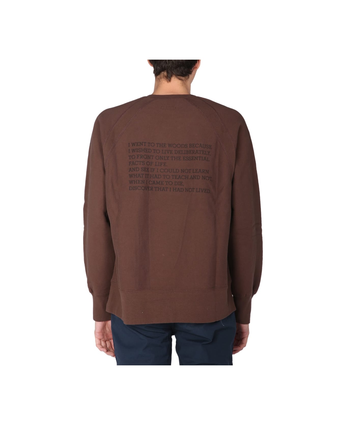 Engineered Garments Printed Sweatshirt - BROWN