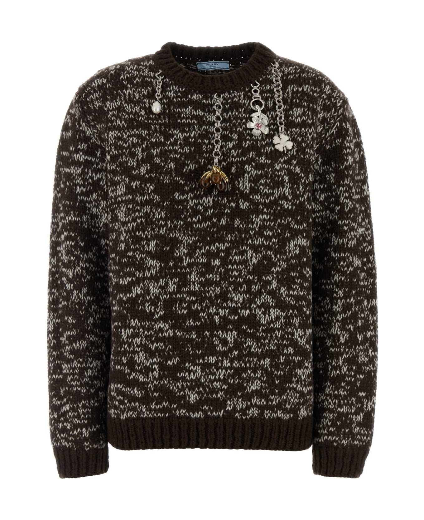 Prada Two-tone Wool Oversize Sweater - MORO+NATURALE