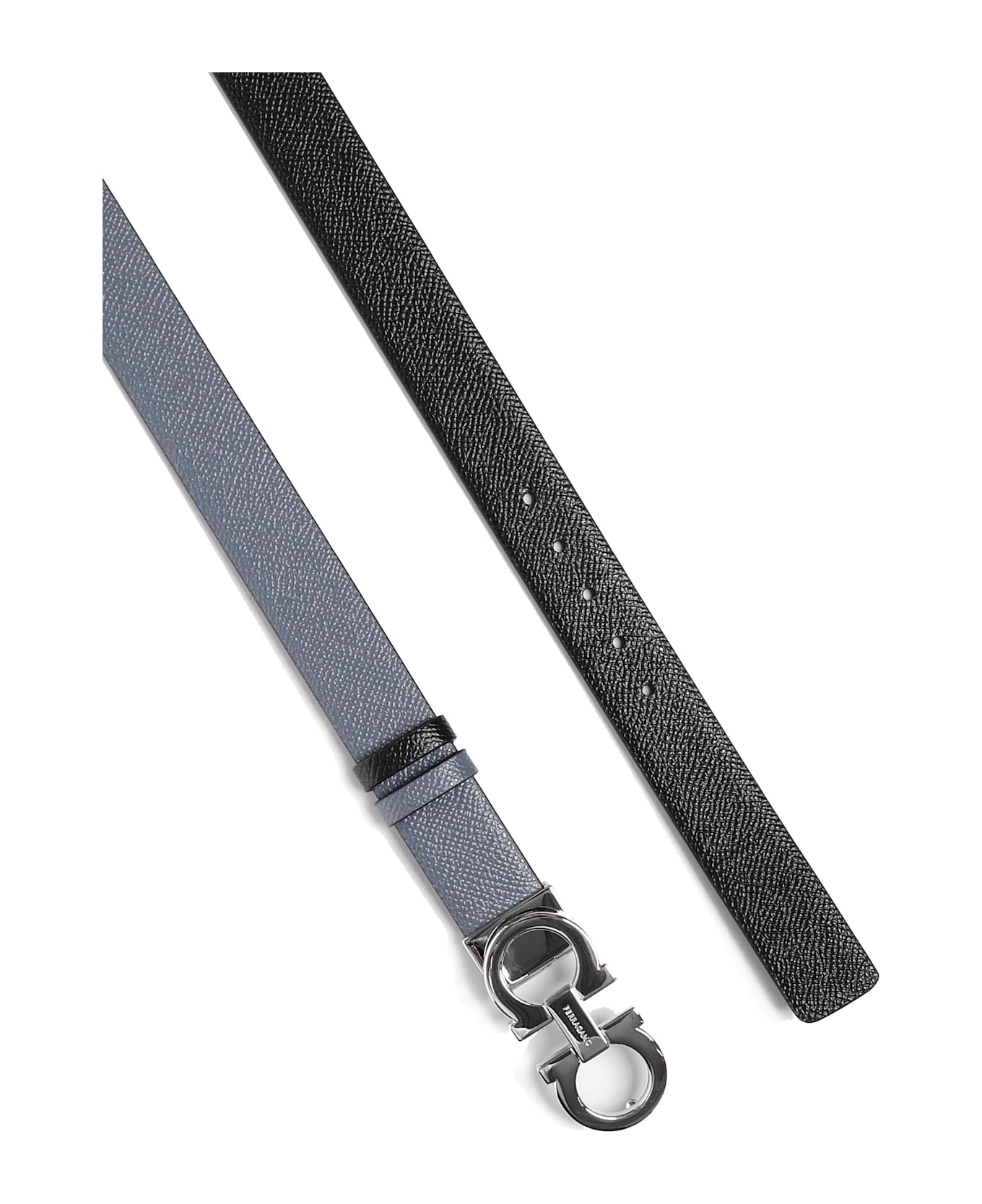 Ferragamo Gancini Belt - GREY/BLACK