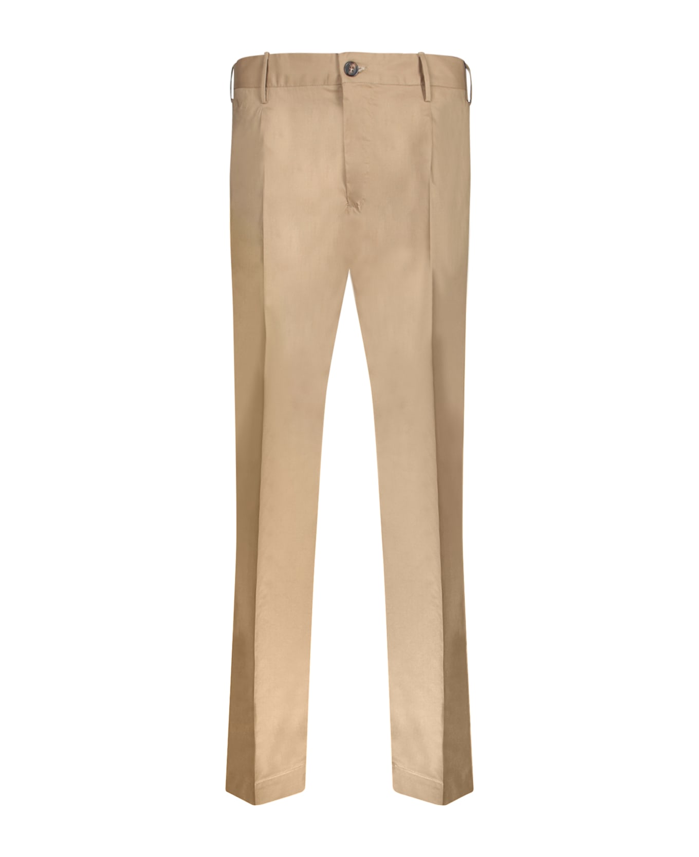Incotex Carrot Popeline Biscuit Trousers - Beige