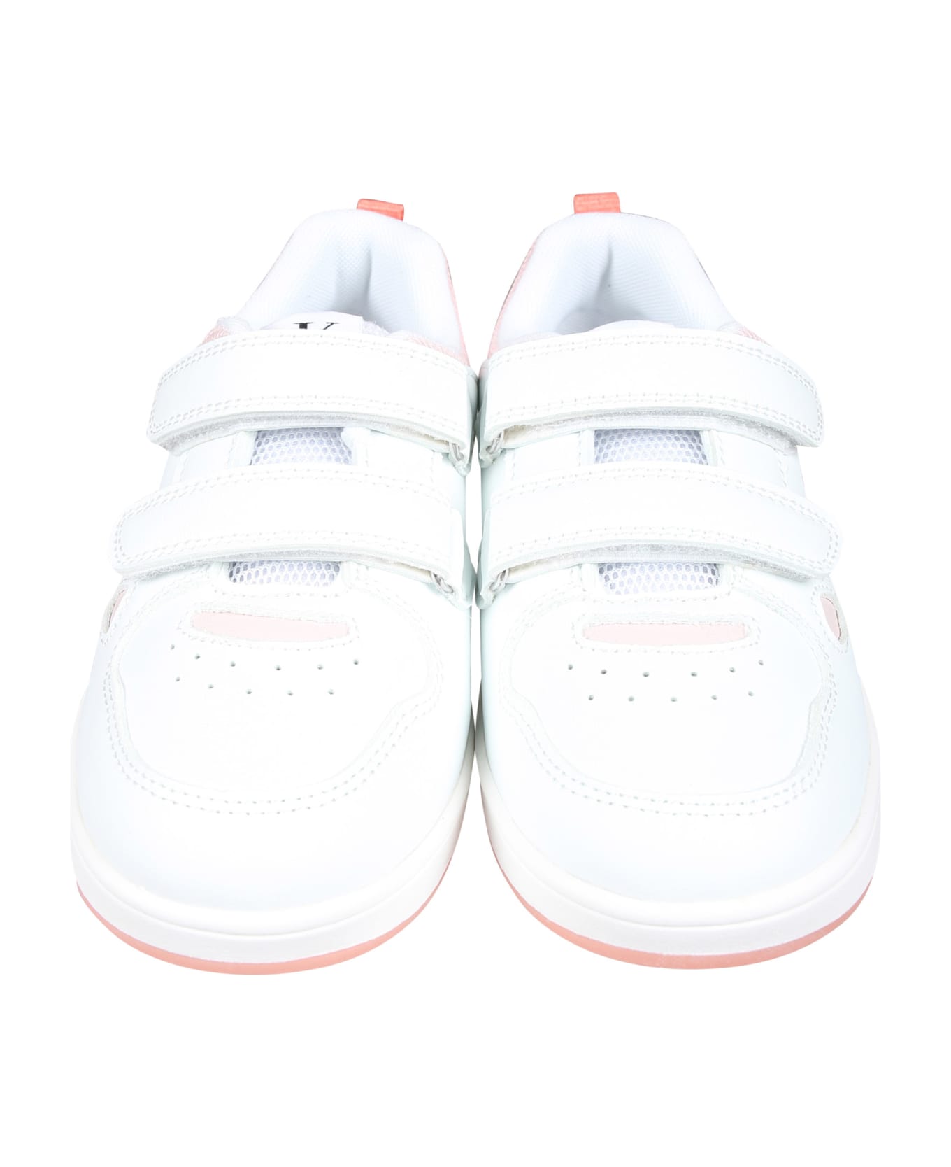 Calvin Klein White Sneakers For Girl With Logo - White