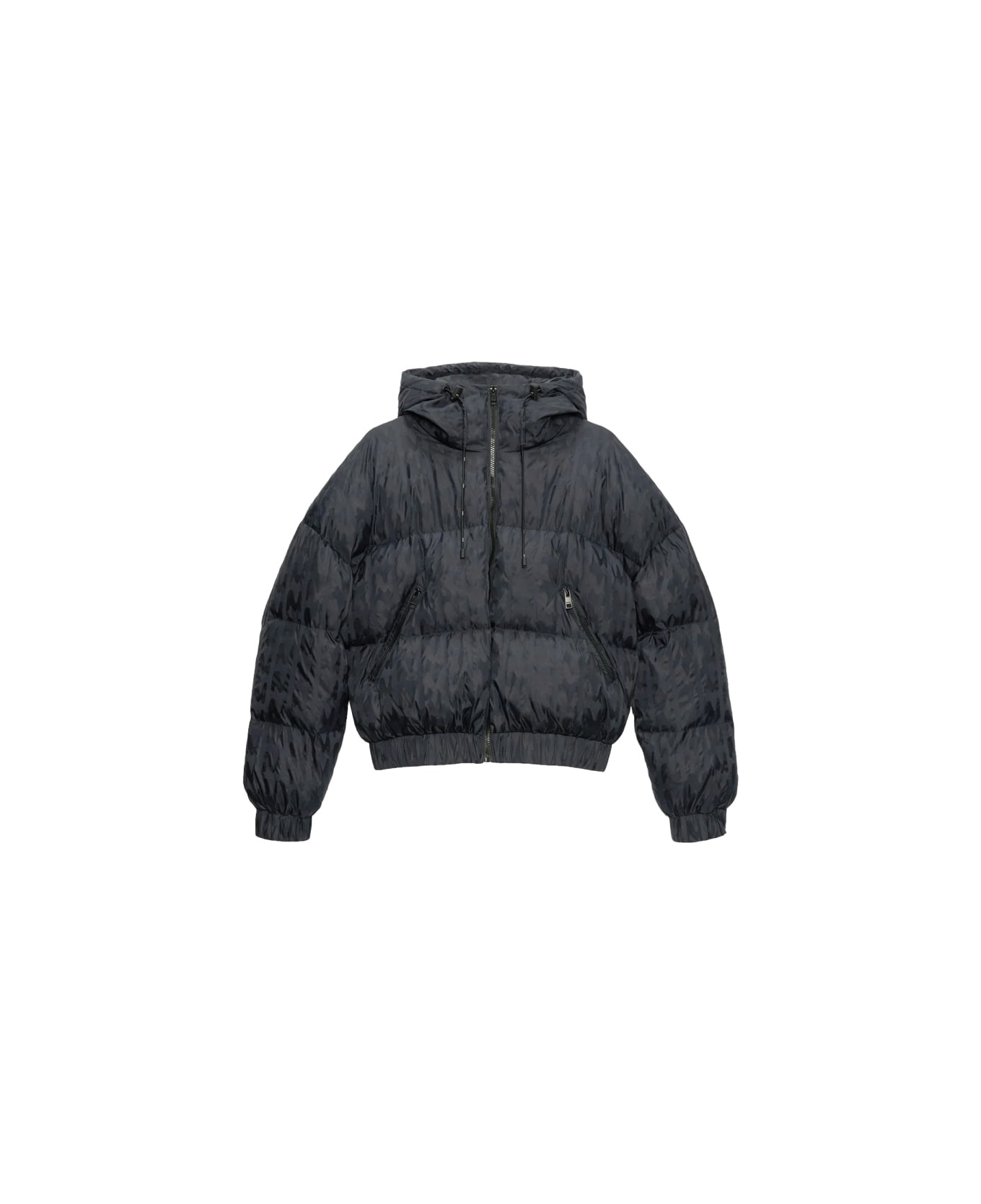 MSGM "themwave" Padded Down Jacket - BLACK