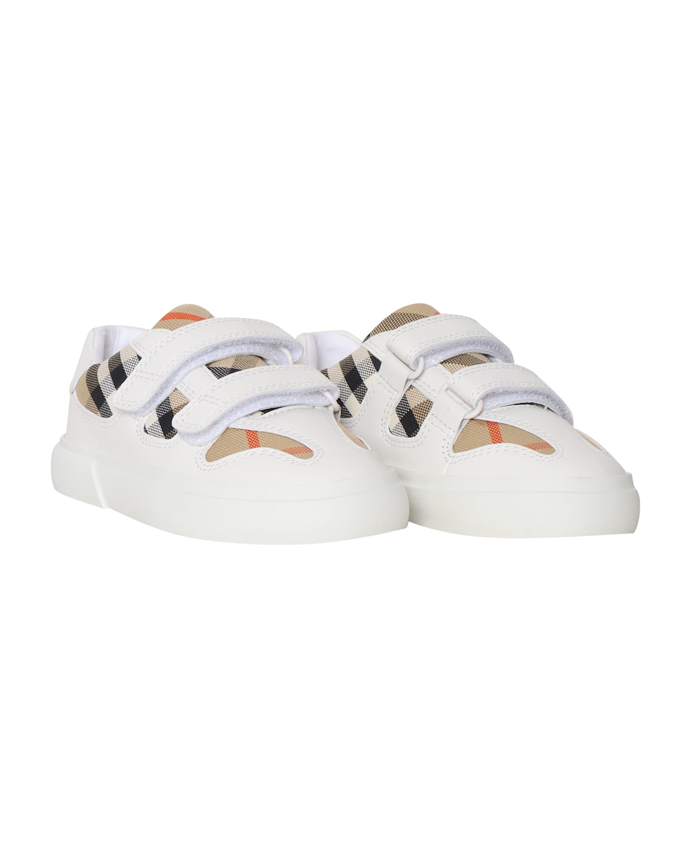 Burberry Inf Vulcansed Trainr - WHITE