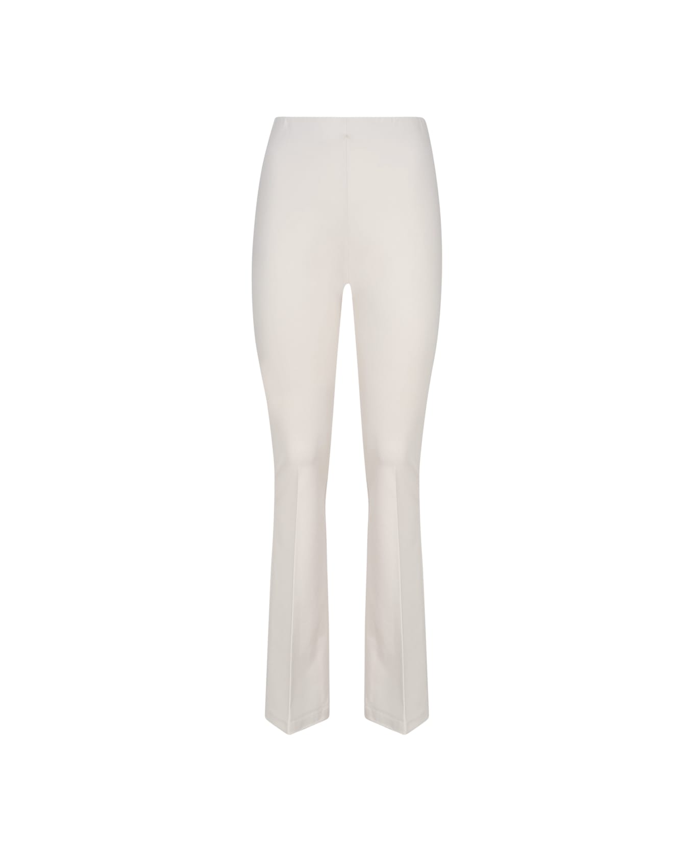 Mariuccia Milano Kids Flare Trousers In Cream Colour - White