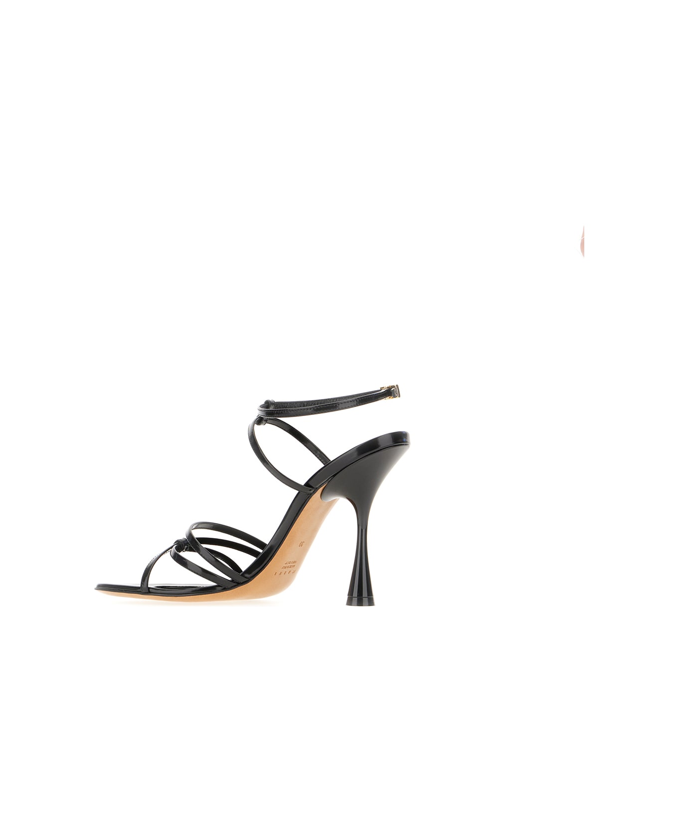 Marni Black Leather Sandals - BLACK