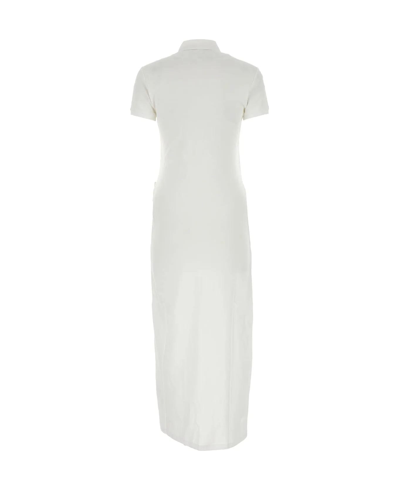 Polo Ralph Lauren White Stretch Piquet Polo Dress - White ワンピース＆ドレス