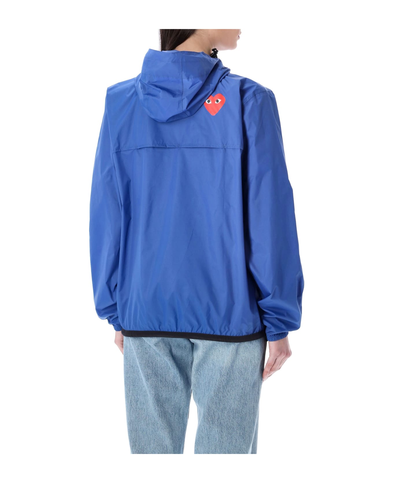 Comme des Garçons Play Waterproof Hooded Jacket - BLUE