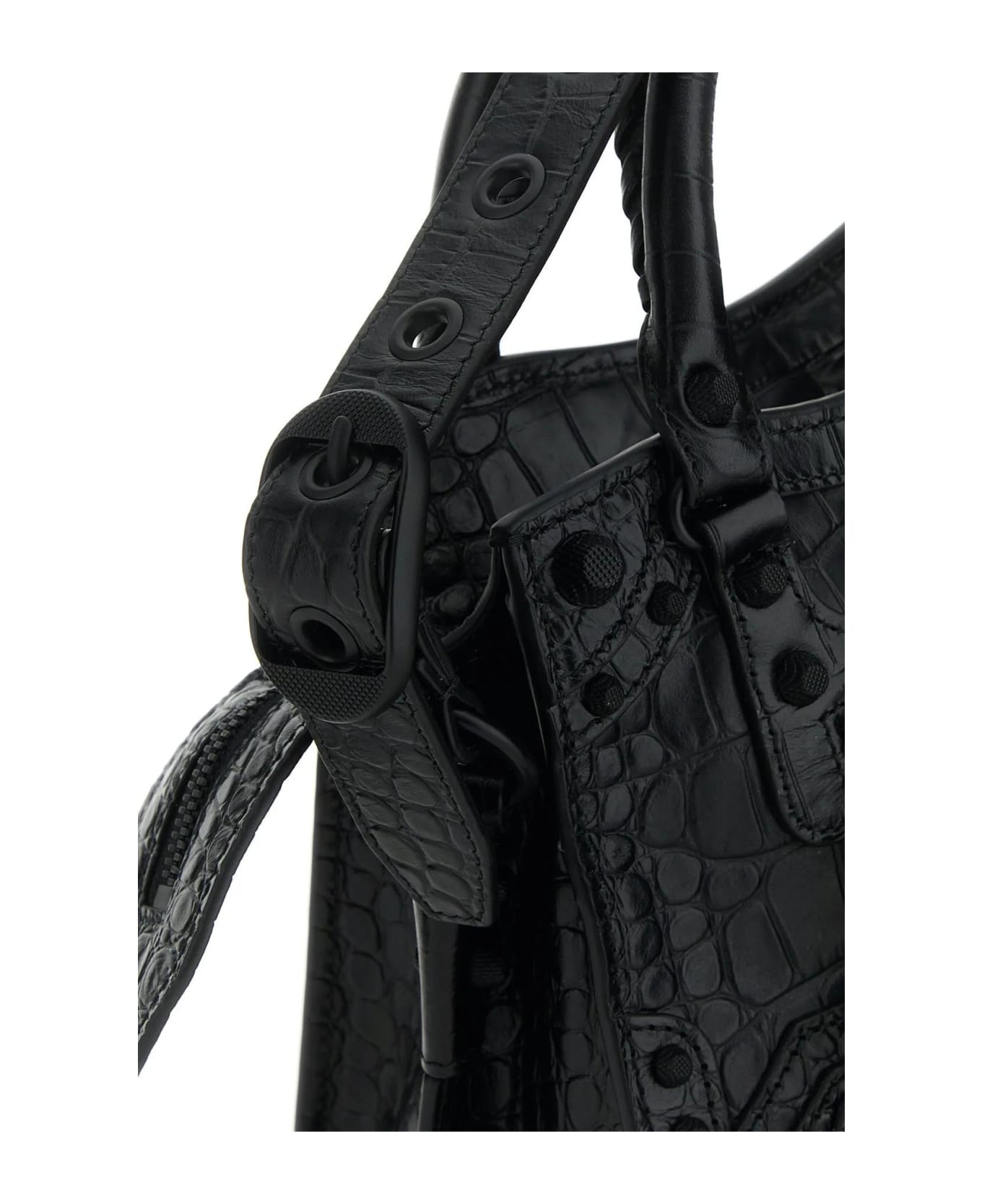 Balenciaga Black Nappa Leather Neo Cagole Xs Handbag - Black トートバッグ