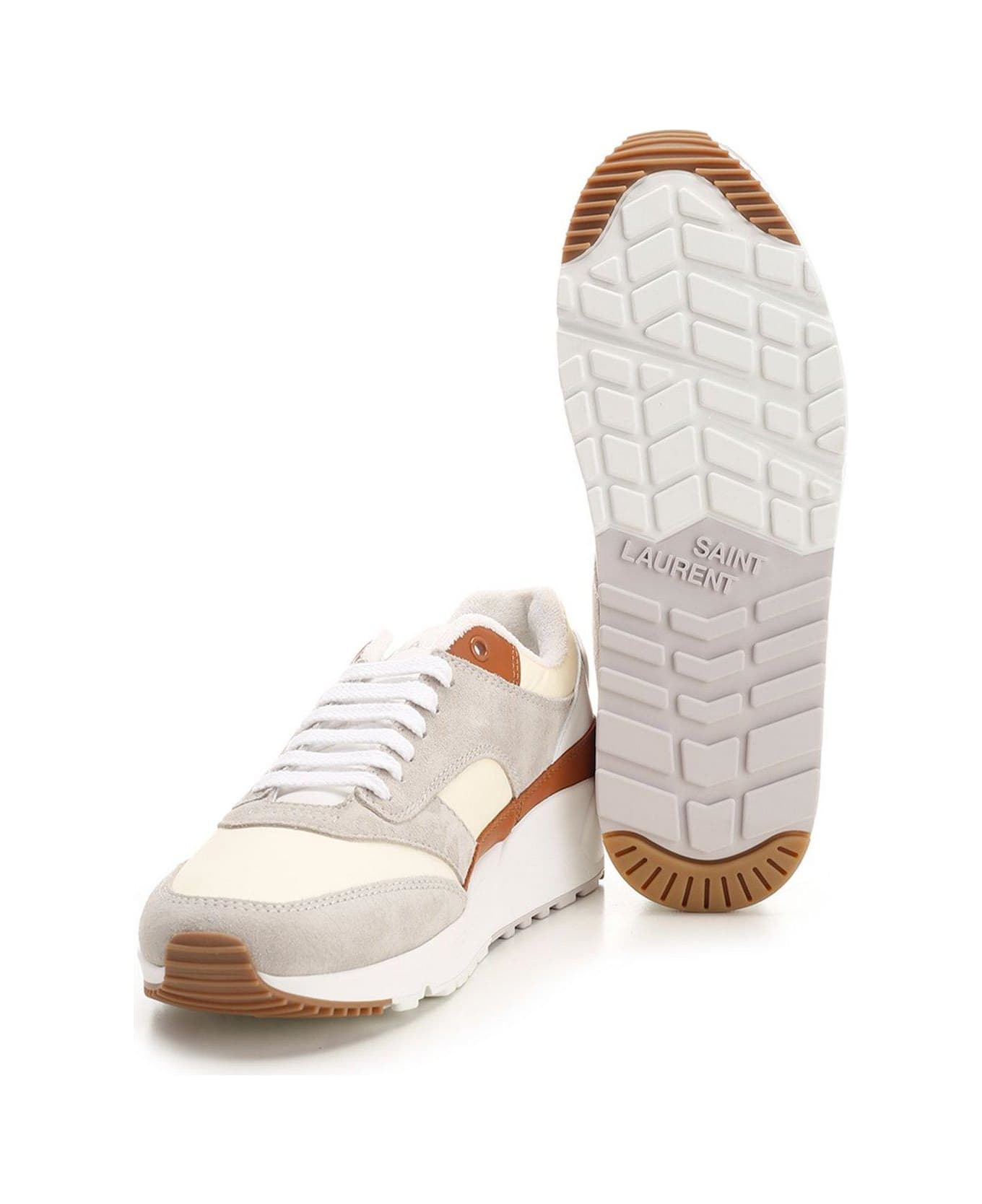 Saint Laurent Bump Lace-up Sneakers - WHITE