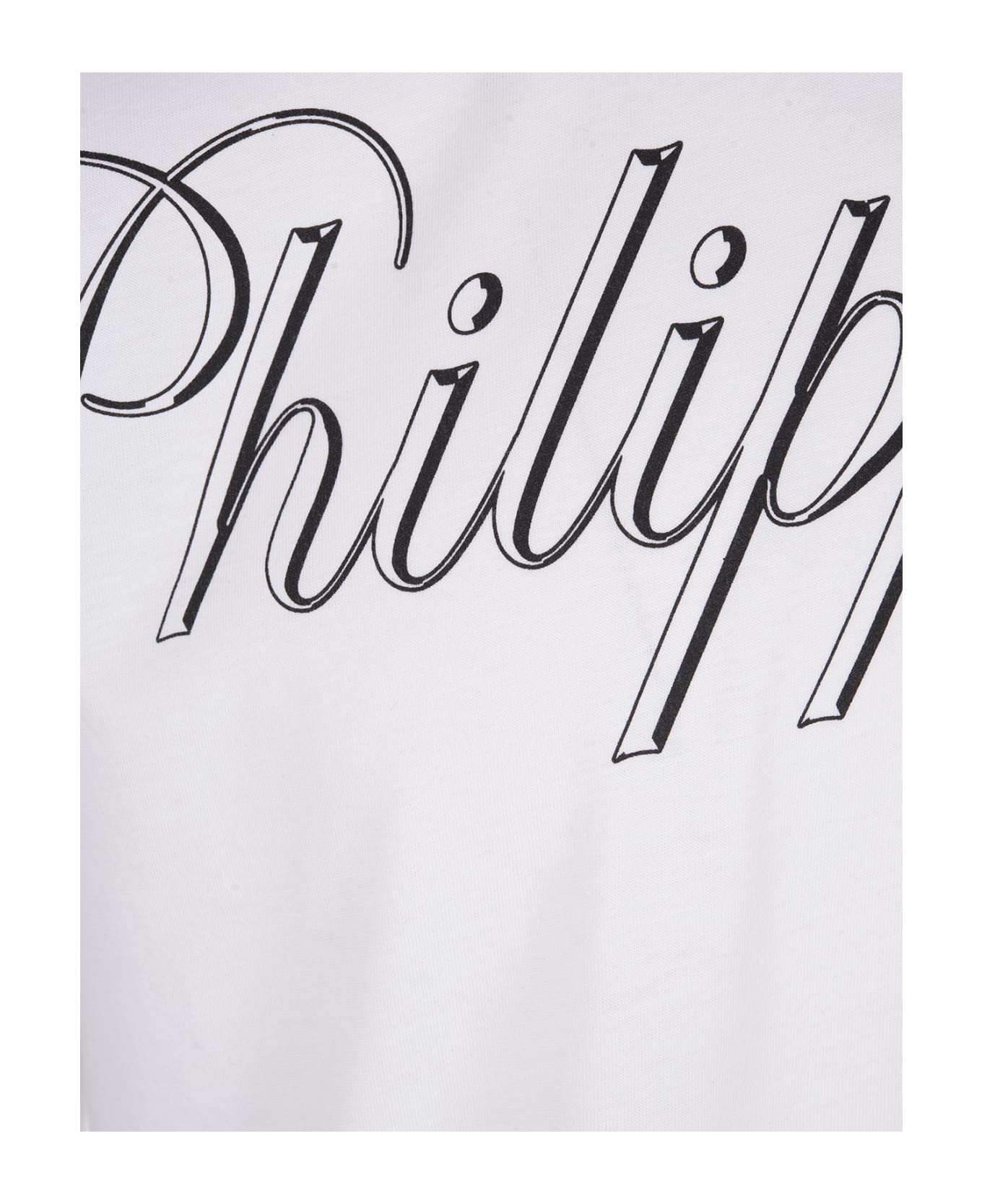 Philipp Plein White T-shirt With Philipp Plein Tm Print - Black シャツ