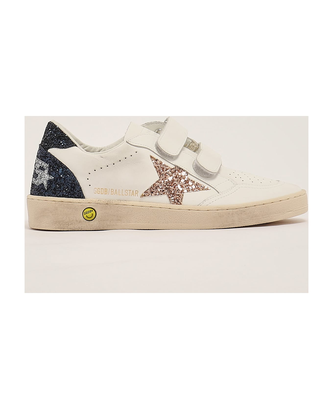 Golden Goose Ballstar Strap Sneaker - BIANCO-ORO