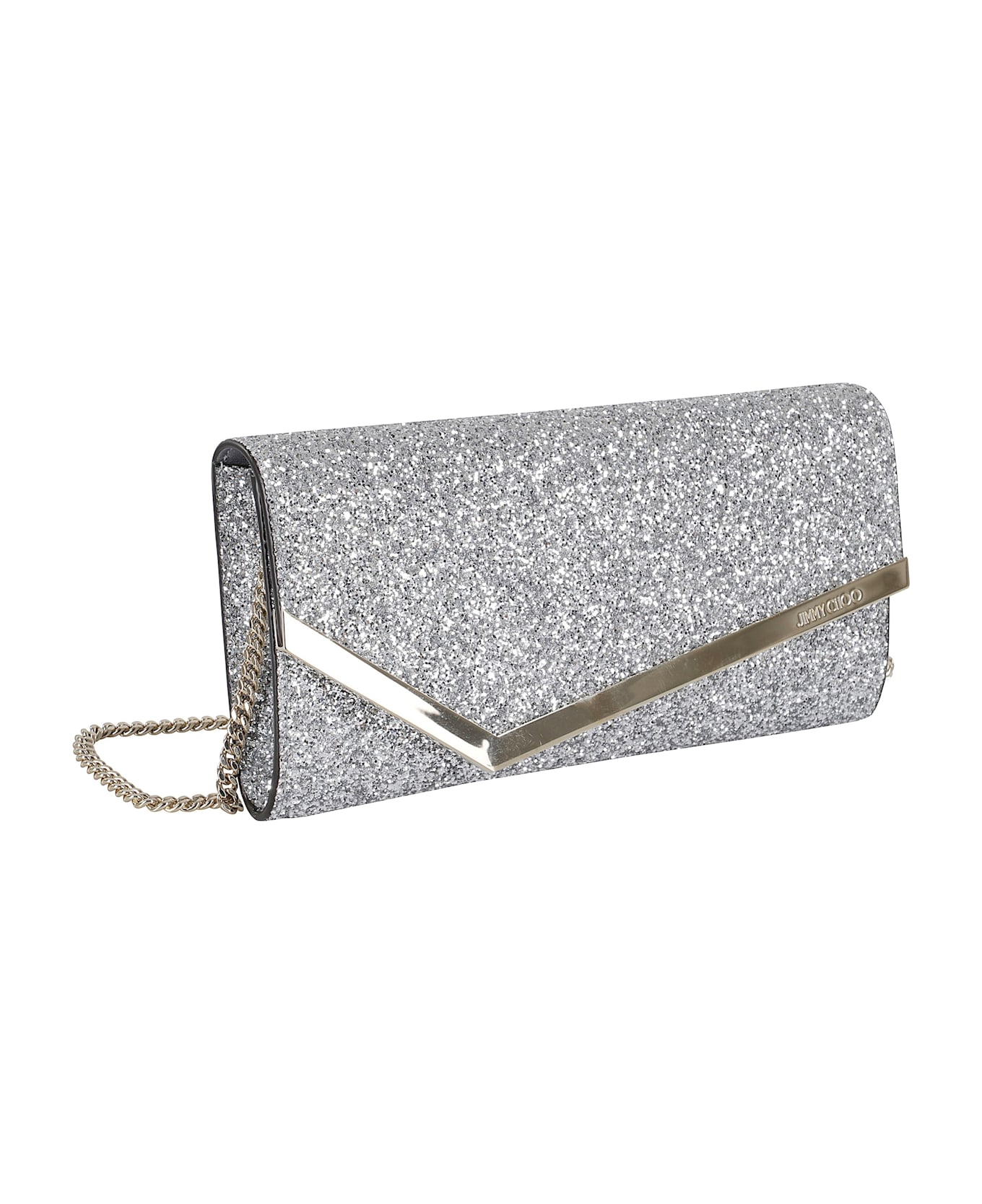 Jimmy Choo Powder Glitter Fabric - Silver Light Gold