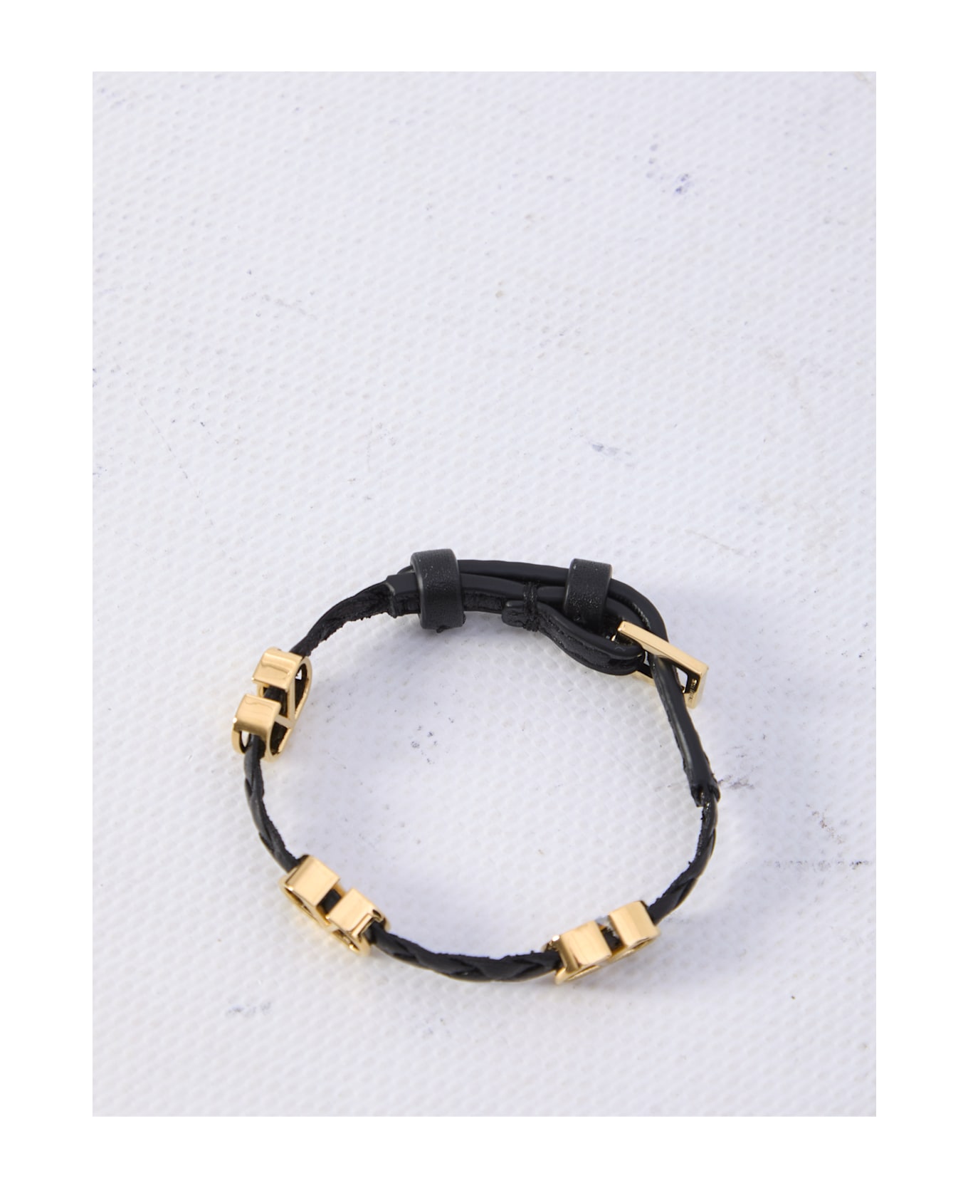Valentino Garavani Leather Bracelet - Nero