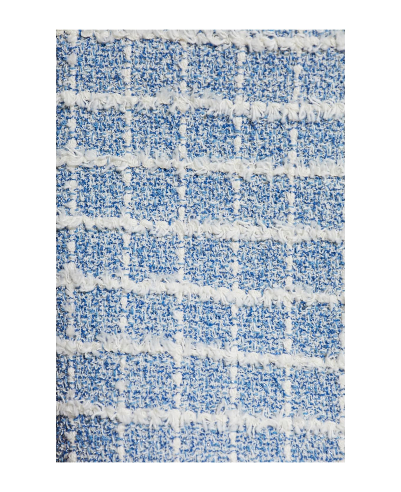 Versace Tweed Skirt With Lurex Thread - Blue