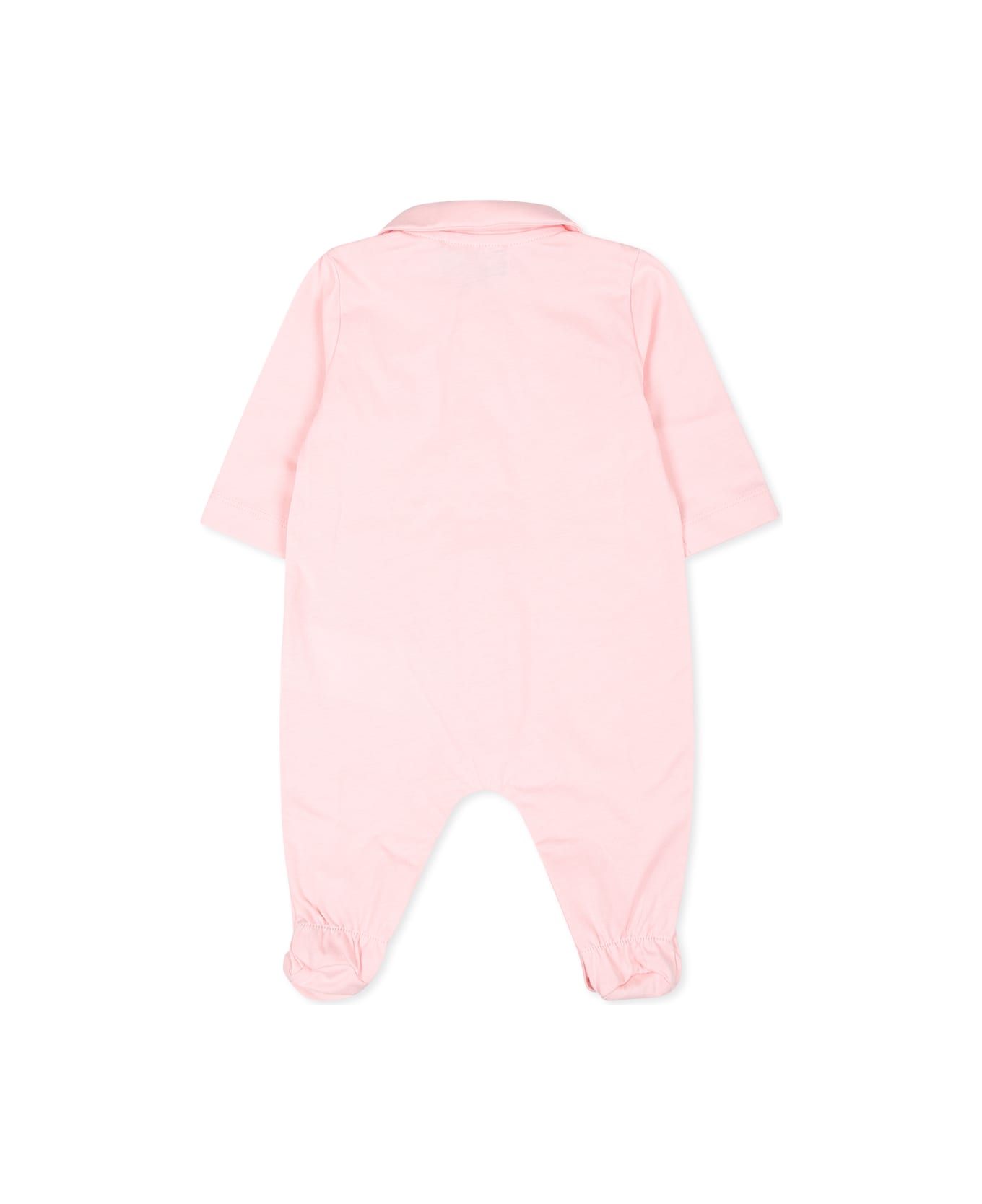 Moschino Pink Babygrow For Baby Girl With Teddy Bear - Pink