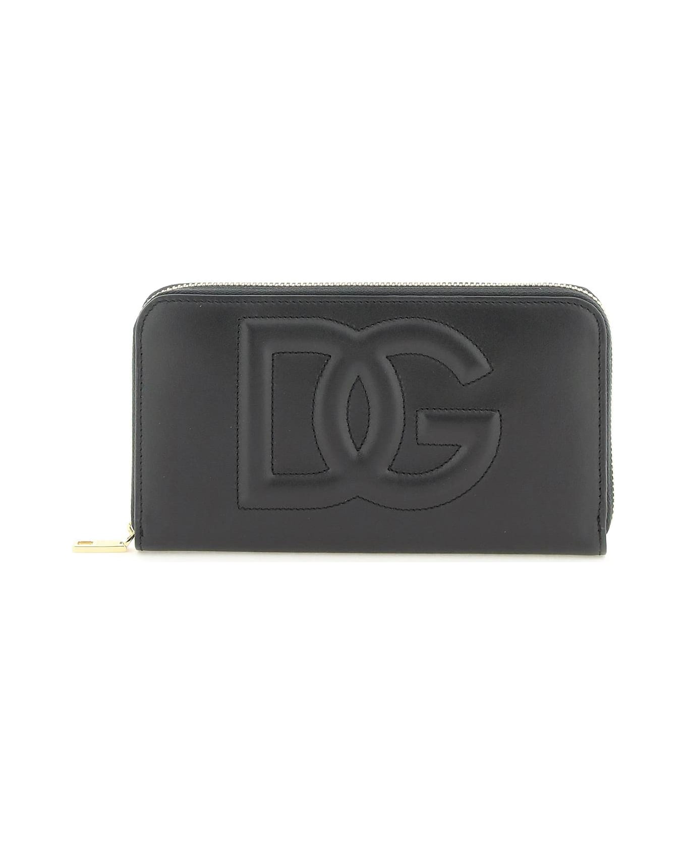 Dolce & Gabbana Zip Around Leather Wallet - Black 財布