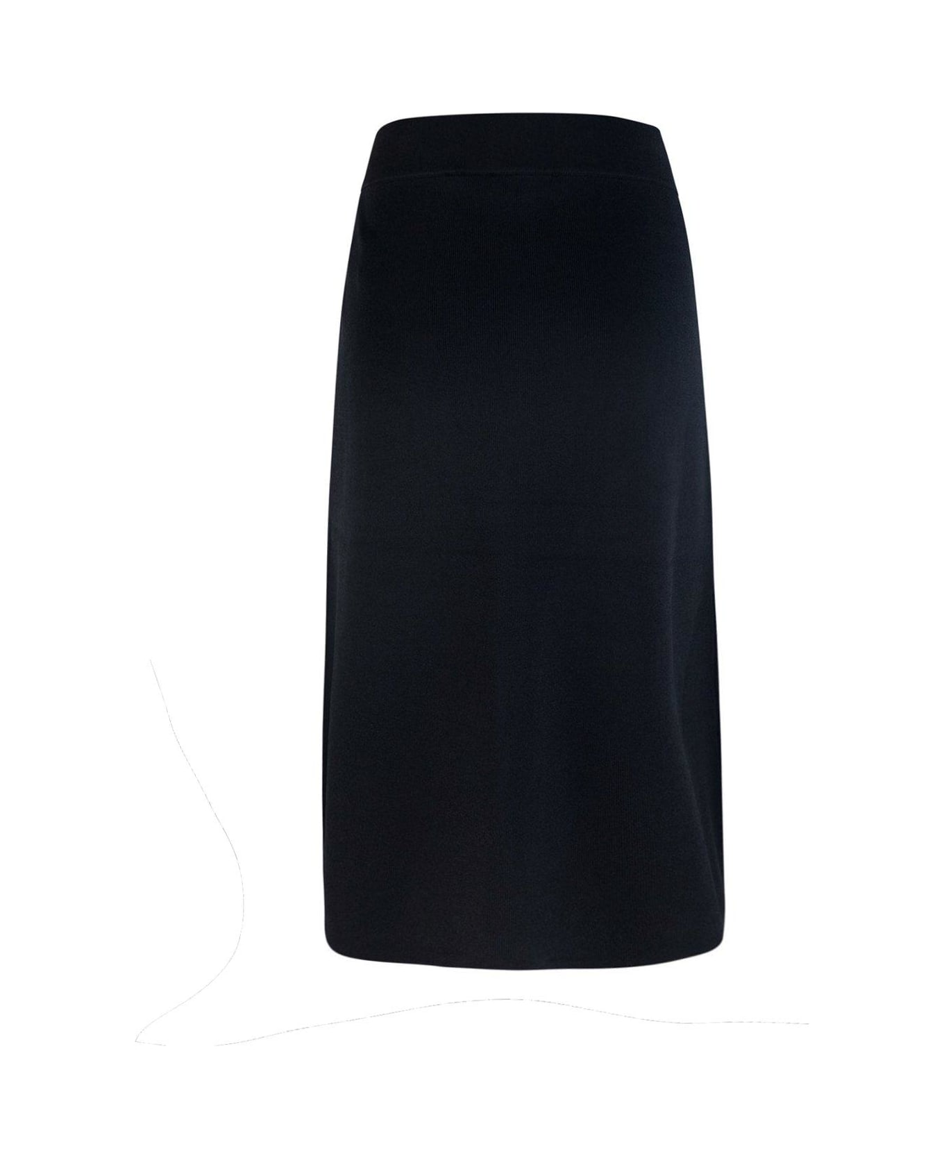Elisabetta Franchi Zipped Midi Pencil Skirt - BLACK