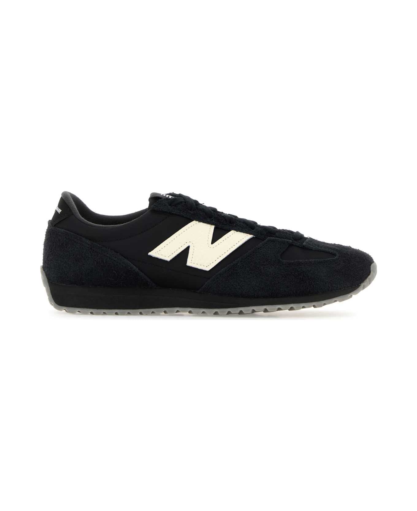 Junya Watanabe Black Suede And Fabric Junya Watanabe X New Balance Sneakers - BLACK