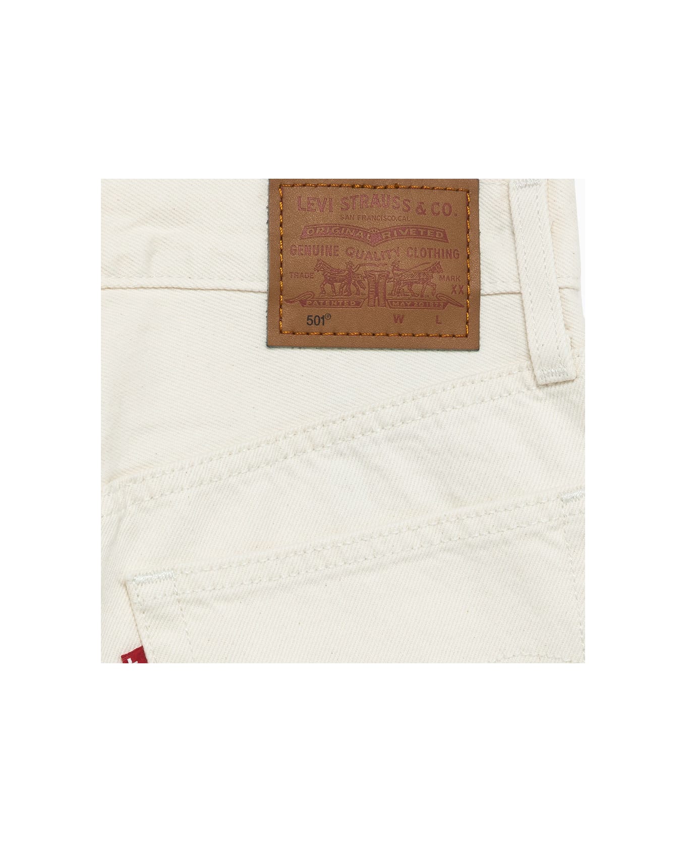 Levi's Levis 501 Cropped Jeans - White ボトムス