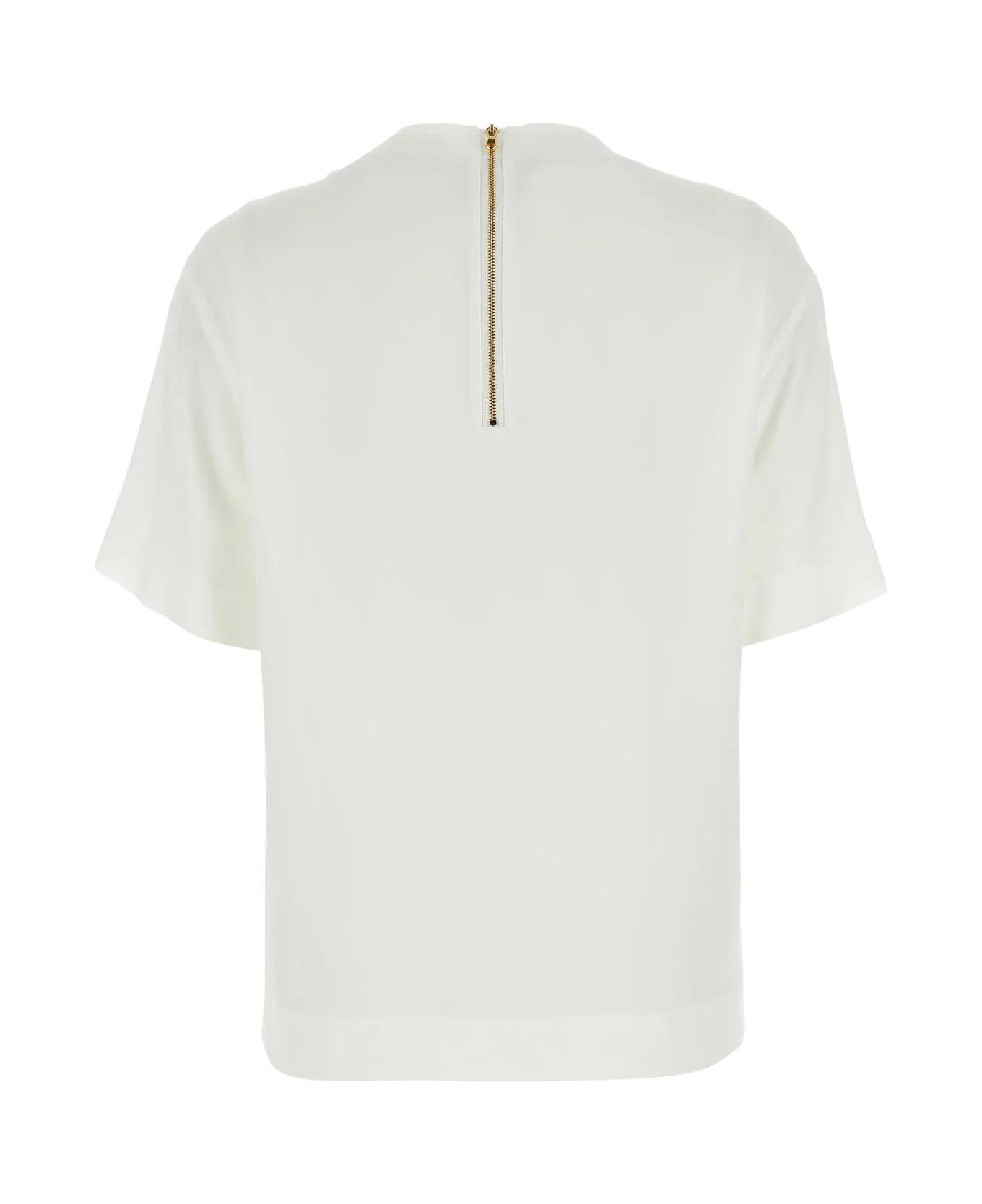Moschino White Crepe T-shirt - WHITE Tシャツ