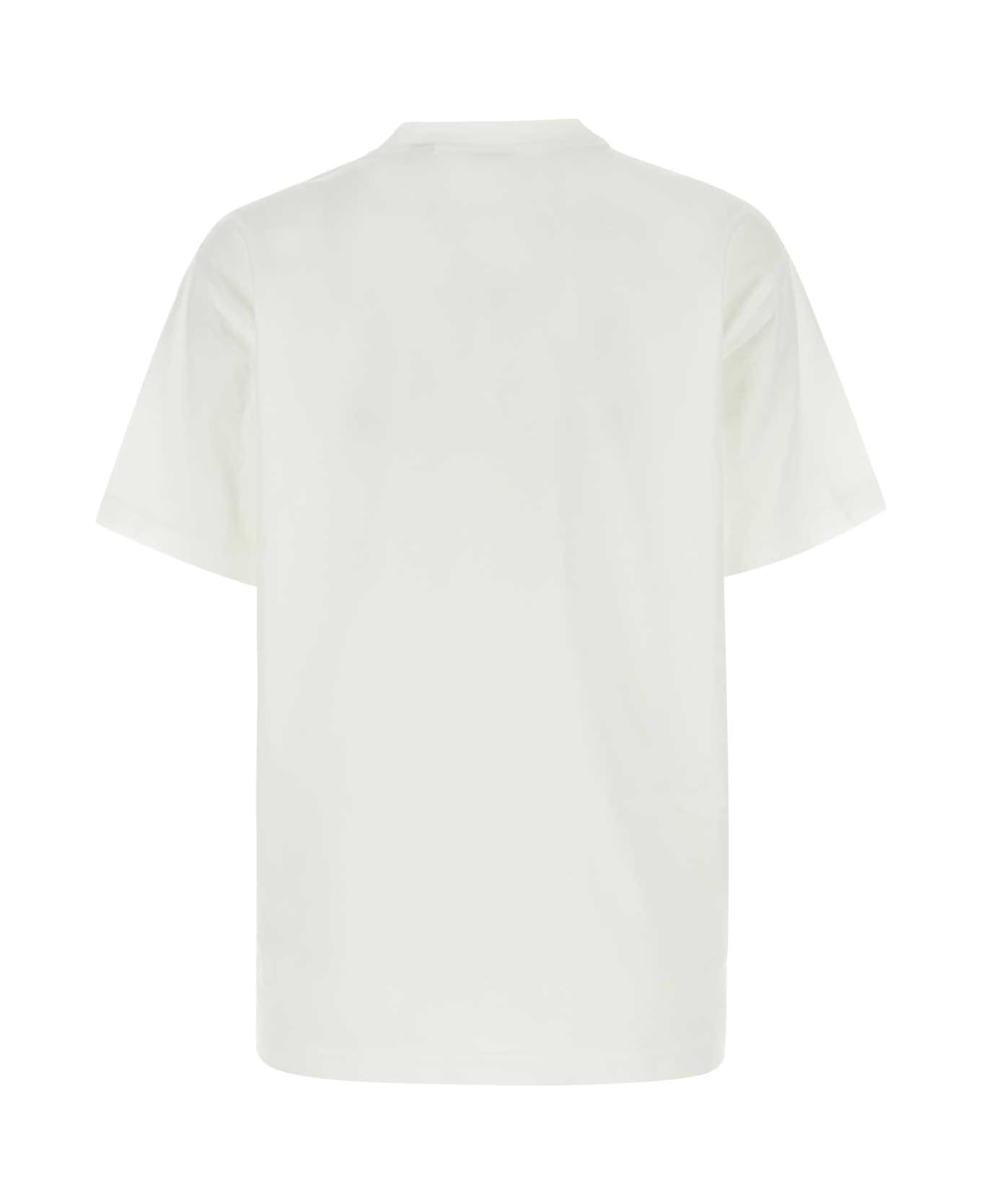 Burberry White Cotton Oversize T-shirt - WHITE