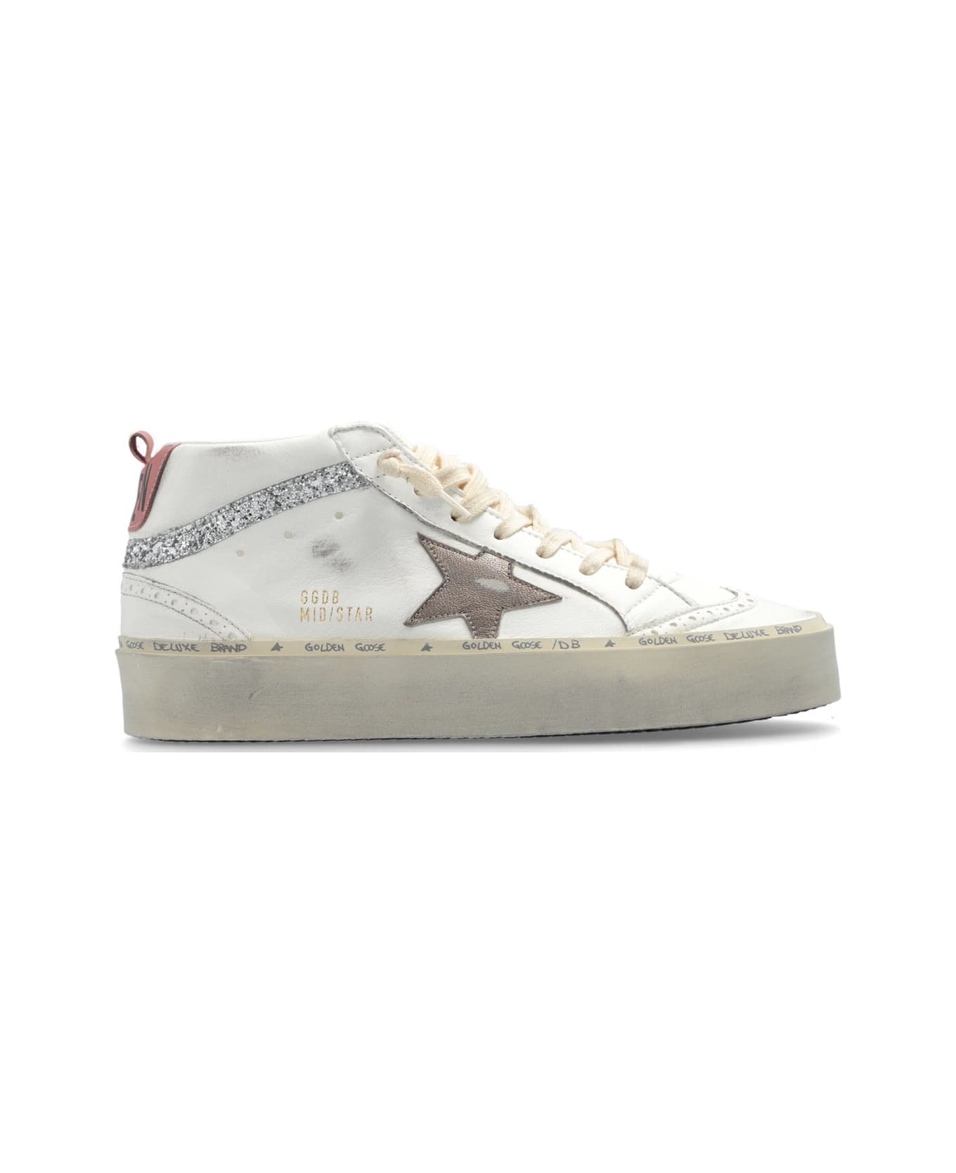 Golden Goose Hi Mid Star Lace-up Sneakers - White