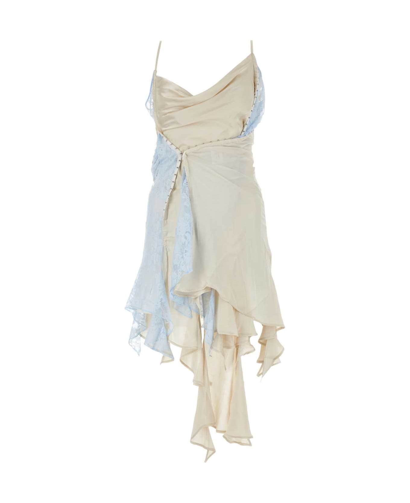 Y/Project Sand Satin Dress - BEIGE/BLUE ワンピース＆ドレス