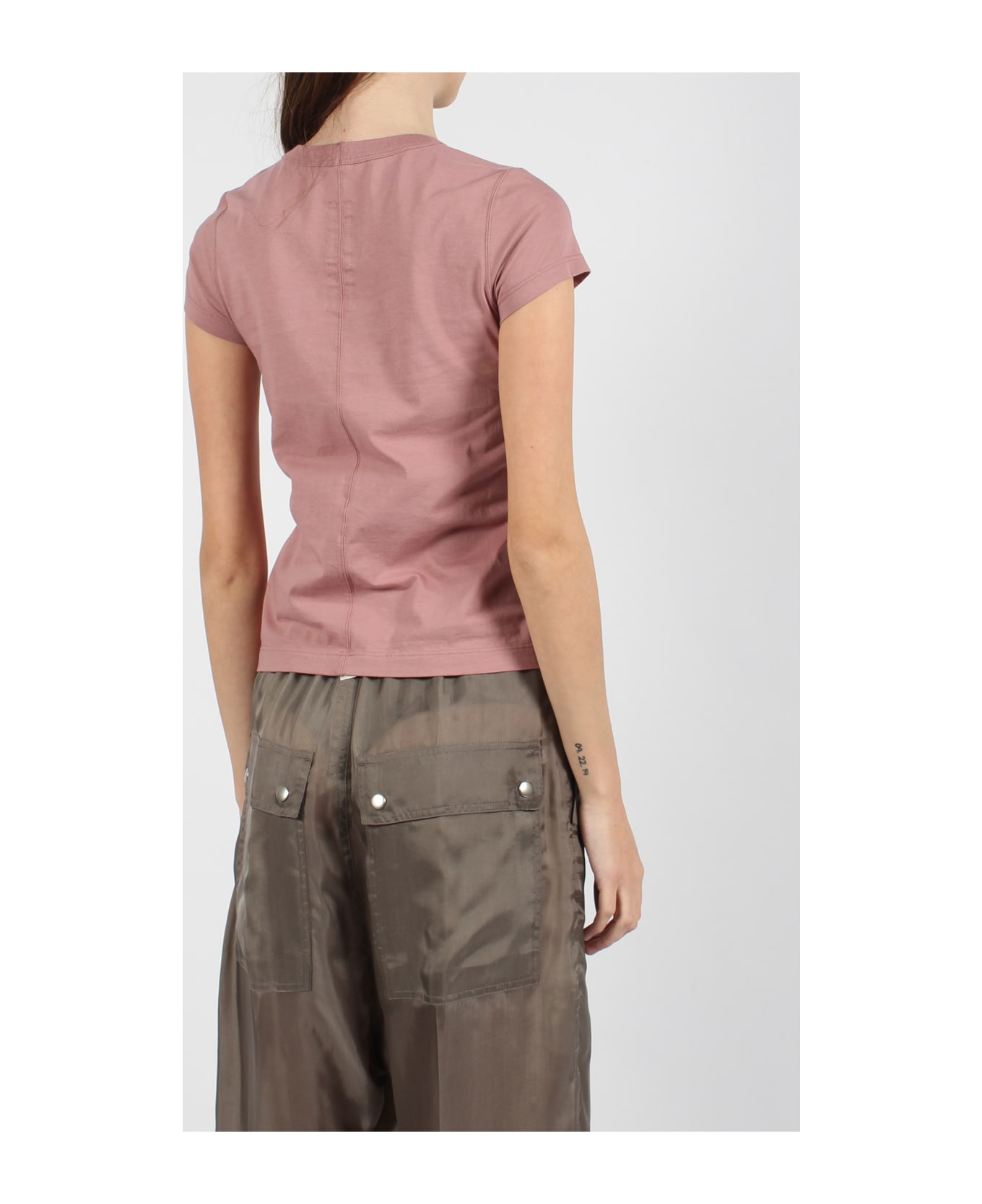 Rick Owens Cropped Level T-shirt - Pink & Purple Tシャツ