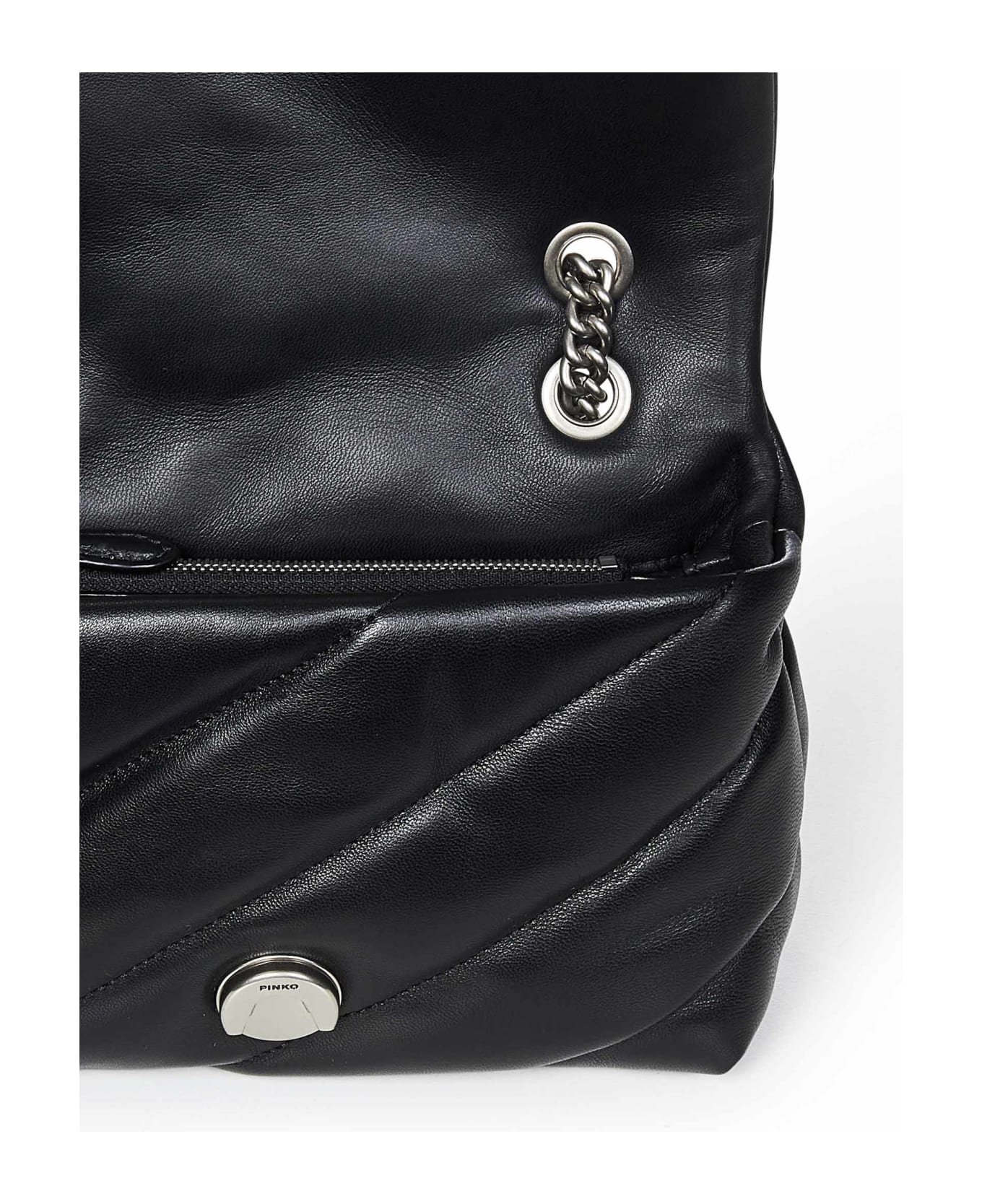 Pinko Mini Love Bag Puff Maxi Quilt Shoulder Bag - Black ショルダーバッグ