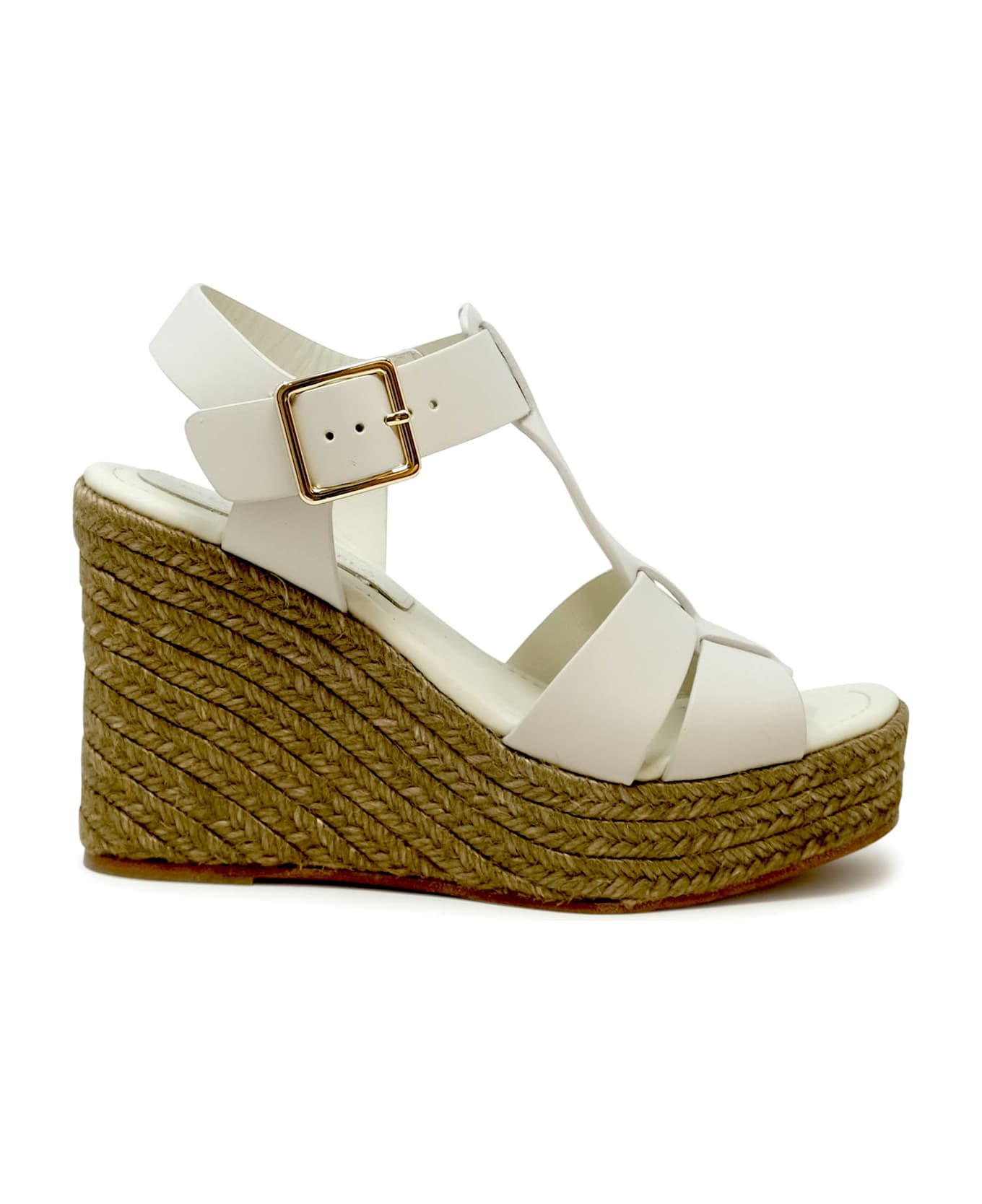 Paloma Barceló Paloma Barcelo Leather Alison Wedge Sandals - WHITE