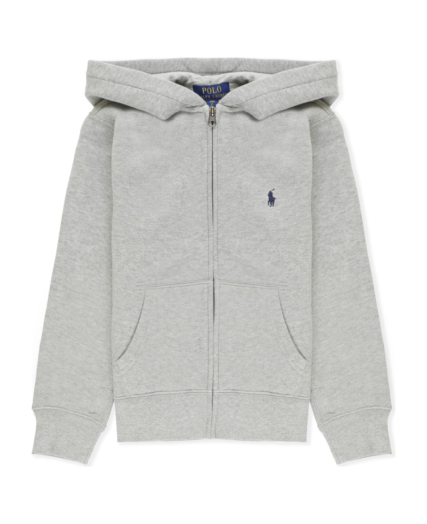 Ralph Lauren Sweatshirt With Embroidered Pony - Grey