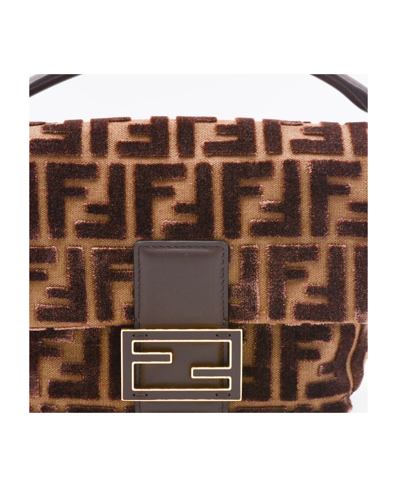 Fendi Brown Mamma Baguette Small Shoulder Bag - Brown