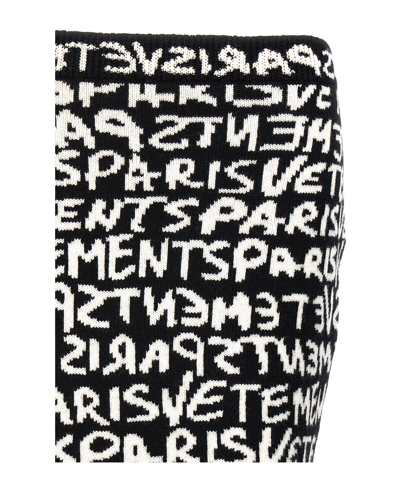VETEMENTS 'graffiti Monogram' Skirt - White/Black