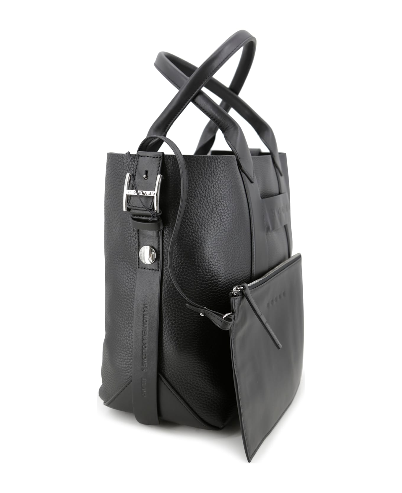 Hogan Script Medium Shopping Bag - Black
